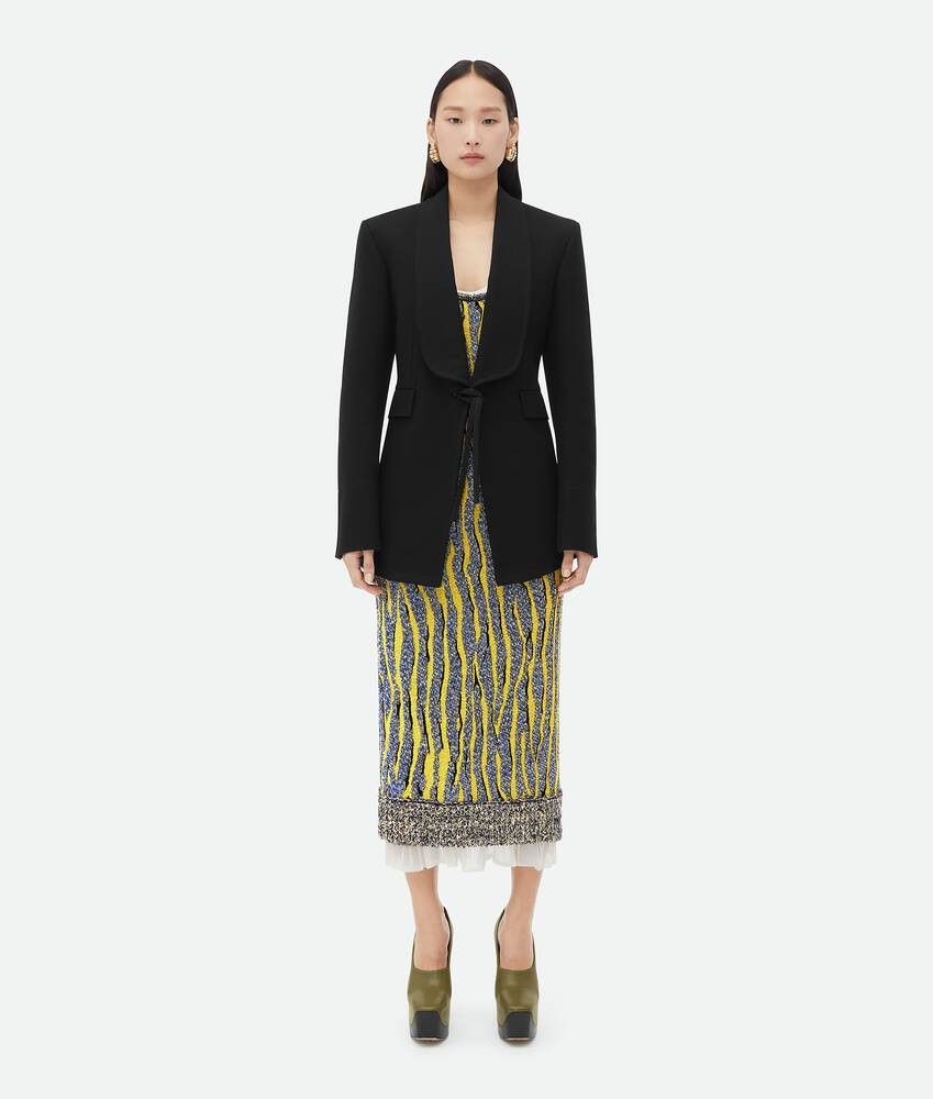 Bottega Veneta o1n1vont1224 Shawl Collar Wool Jacket in Black Size XS / US 0-2 / IT 36-38 - 1 Thumbnail