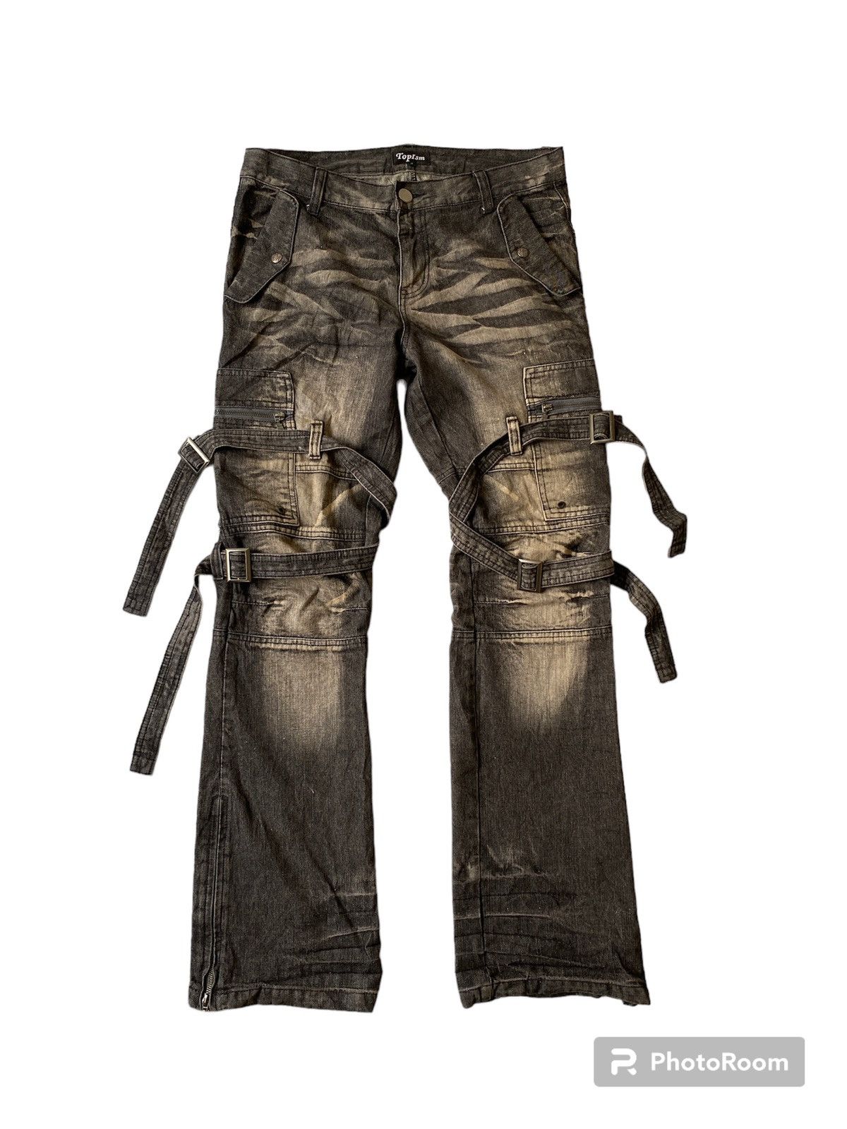 If Six Was Nine Japanese Brand Topism Bondage Flare Denim Size US 32 / EU 48 - 1 Thumbnail