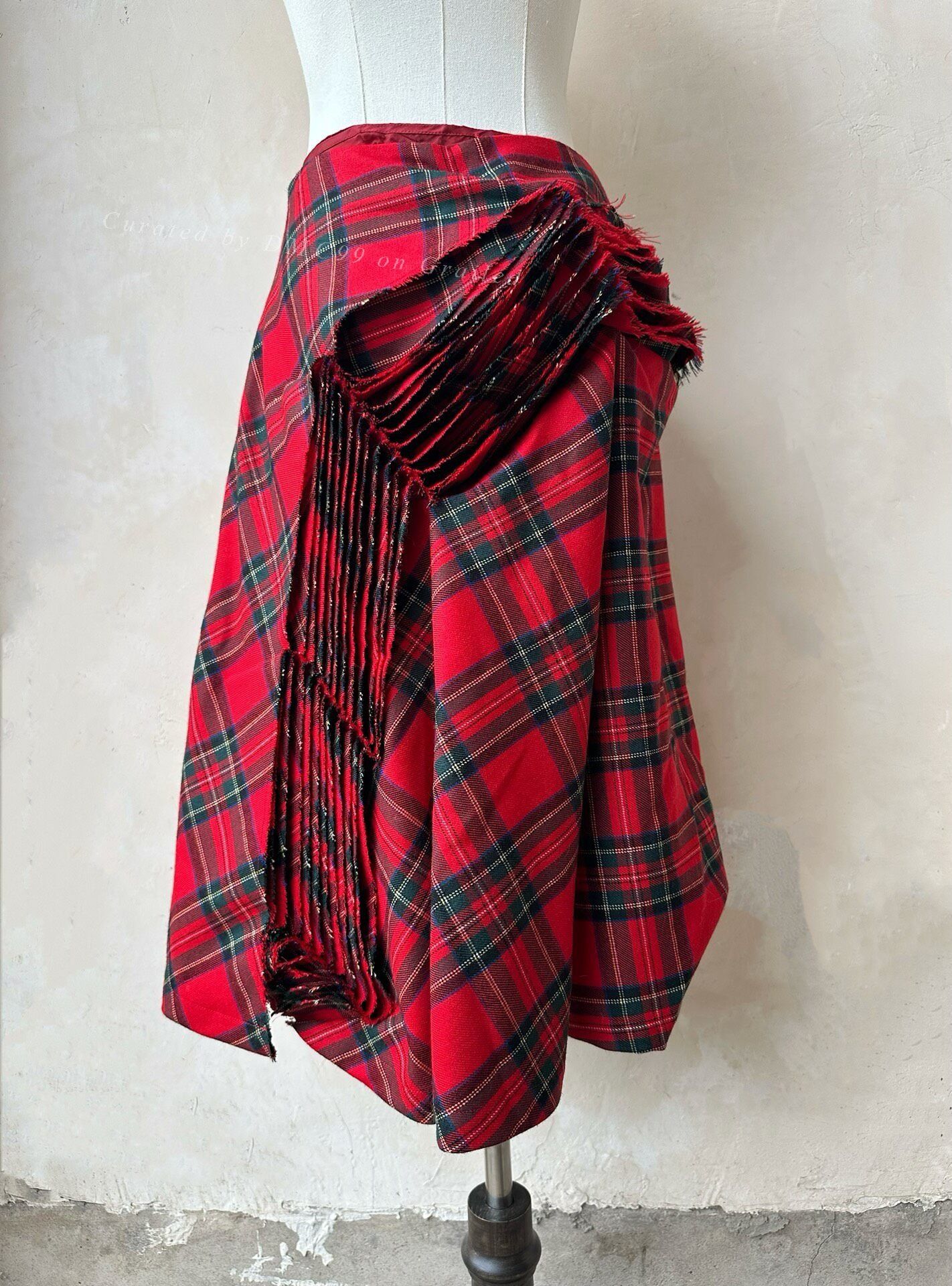 Junya Watanabe Junya Watanabe 2000 Layered Plaid Skirt Size 34" / US 12 / IT 48 - 1 Thumbnail