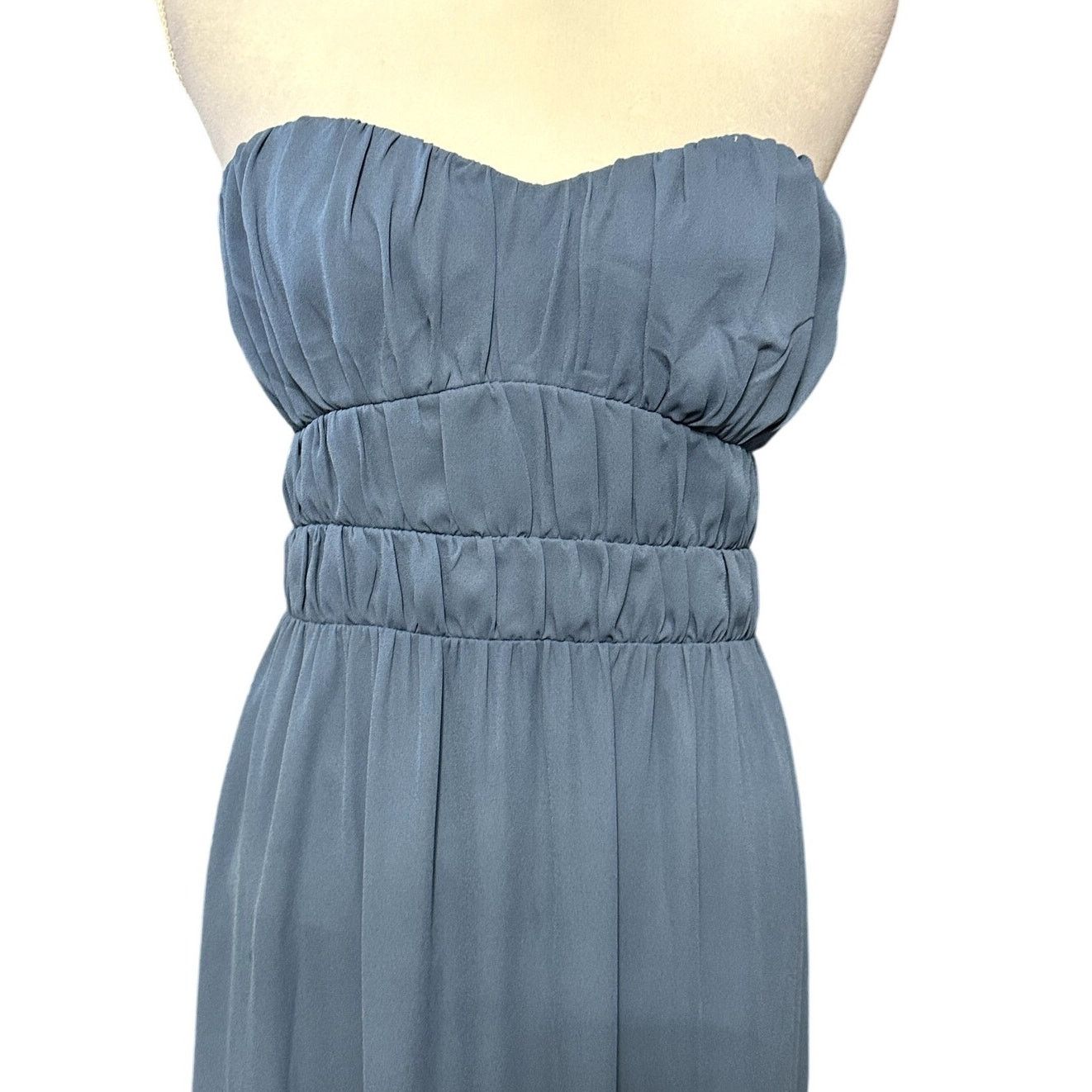 Other WAYF Talia Tiered Maxi Dress Strapless Smocked Blue W M NWOT Size M / US 6-8 / IT 42-44 - 3 Thumbnail