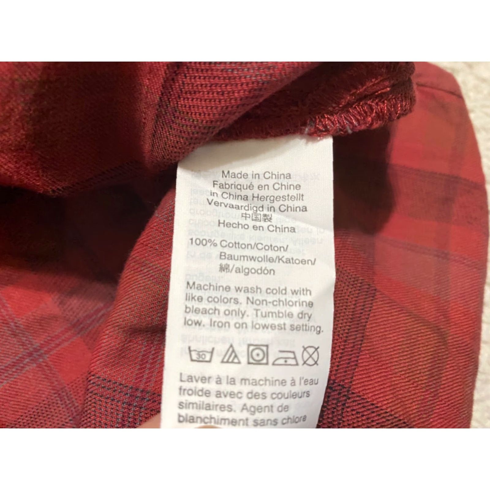 Madewell Madewell Shirt Womens Small Red Plaid Check Long Sleeve Oversized Button-Up Casual Blouse - Regular Fit, 100% Cotton, Fall Spring Summer Winter Size S / US 4 / IT 40 - 6 Thumbnail