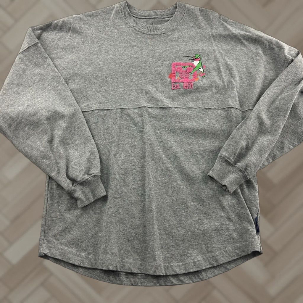 Disney Disney Spirit Jersey Hummingbird Long Sleeve Shirt Men's Small Gray Size US S / EU 44-46 / 1 - 1 Thumbnail