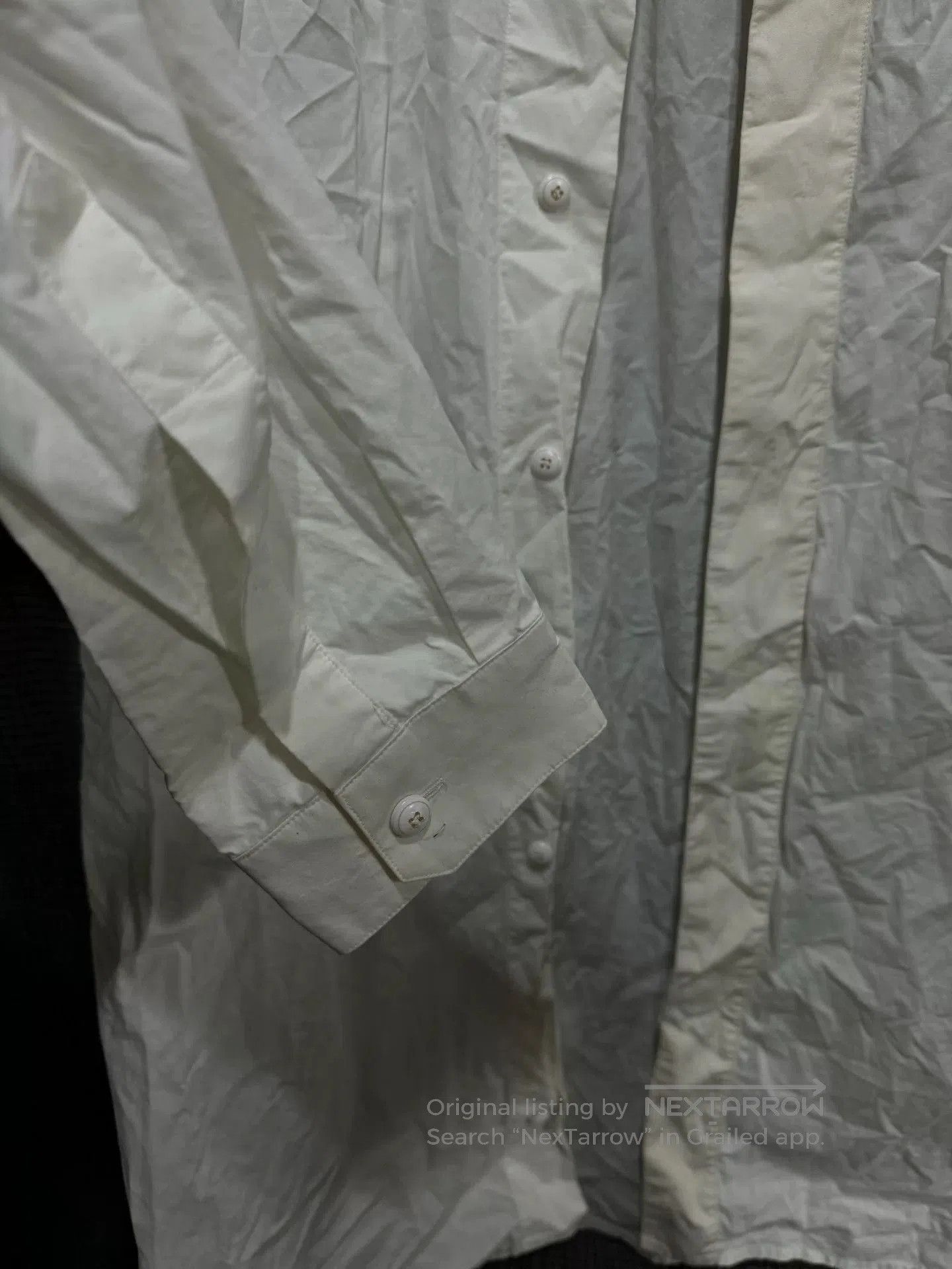 Rick Owens Rick Owens Collarless White Shirt. Size US L / EU 52-54 / 3 - 6 Thumbnail
