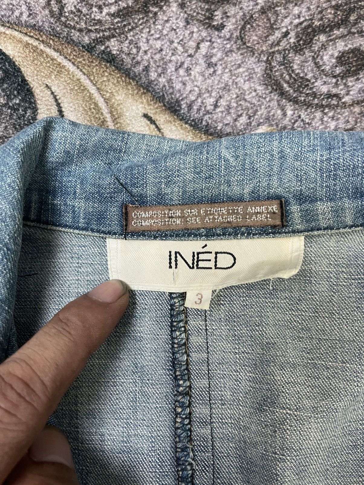 Japanese Brand Vintage Ined Yohji Yamamoto Faded Blazer Denim Size S / US 4 / IT 40 - 4 Thumbnail