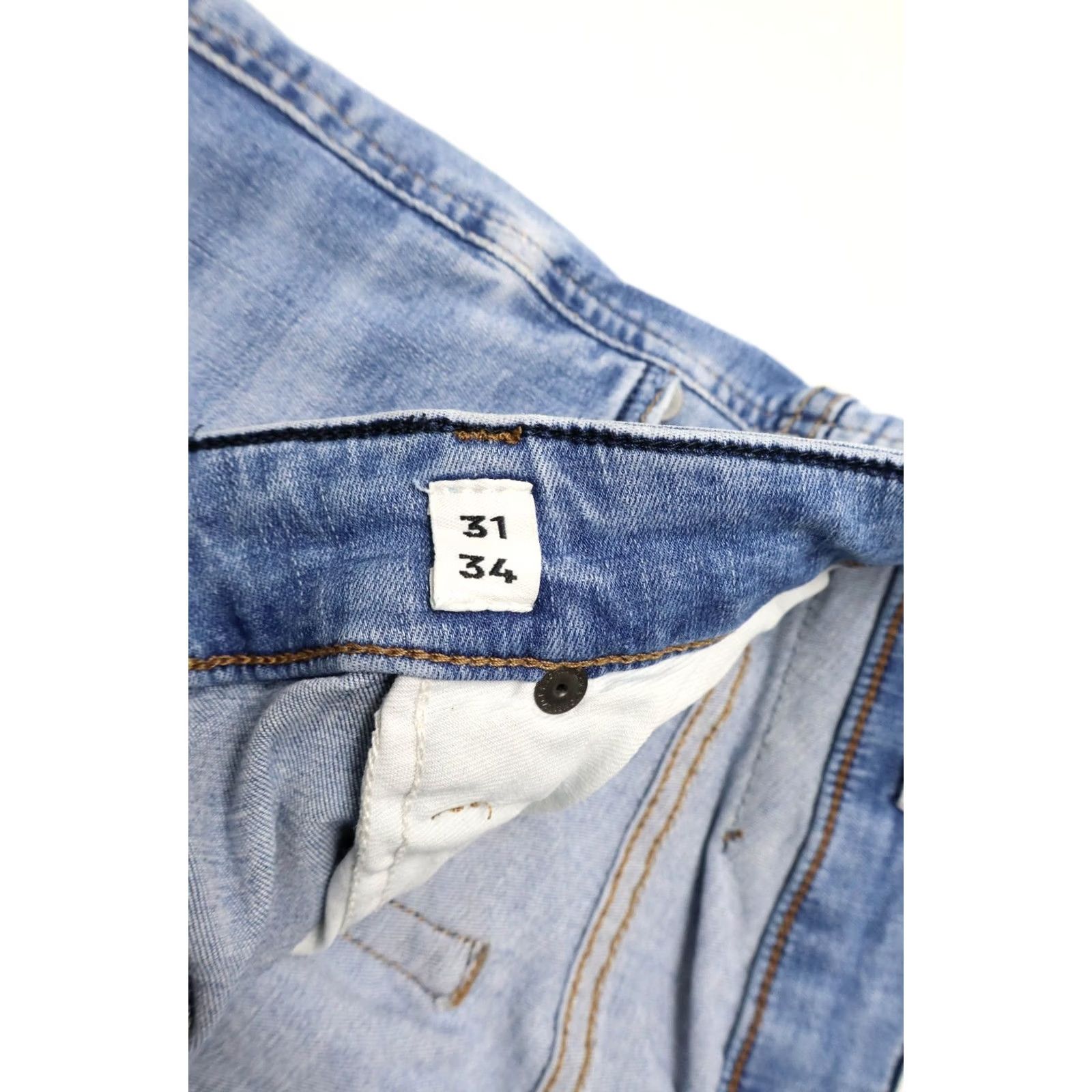 Jack & Jones JACK & JONES Slim / Glen Jeans Men's W31/L34 Faded Whiskers Button Fly Stretch Jeans Size US 31 - 6 Thumbnail