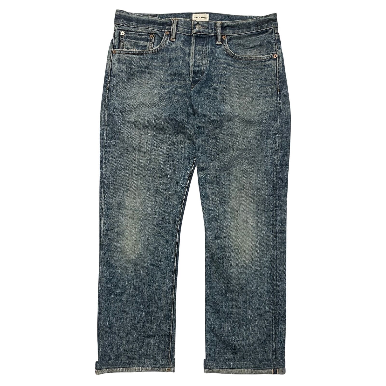 Simon Miller Simon Miller M002 Slim Knoll Blue Selvedge Denim Jeans 33x30 Size US 33 - 1 Thumbnail