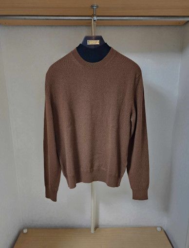 Tom Ford o1sm1stk0824 Knit Cashmere Crewneck Sweater in Dark Brown Size US L / EU 52-54 / 3 - 1 Thumbnail