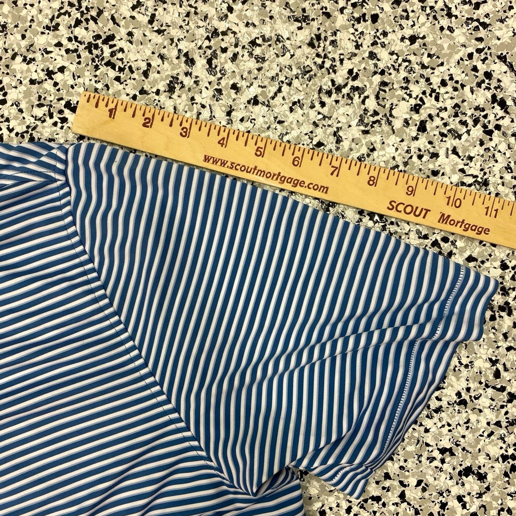 Peter Millar Peter Millar Polo Shirt Mens Large Blue Striped Summer Comfort Golf Size US L / EU 52-54 / 3 - 6 Thumbnail