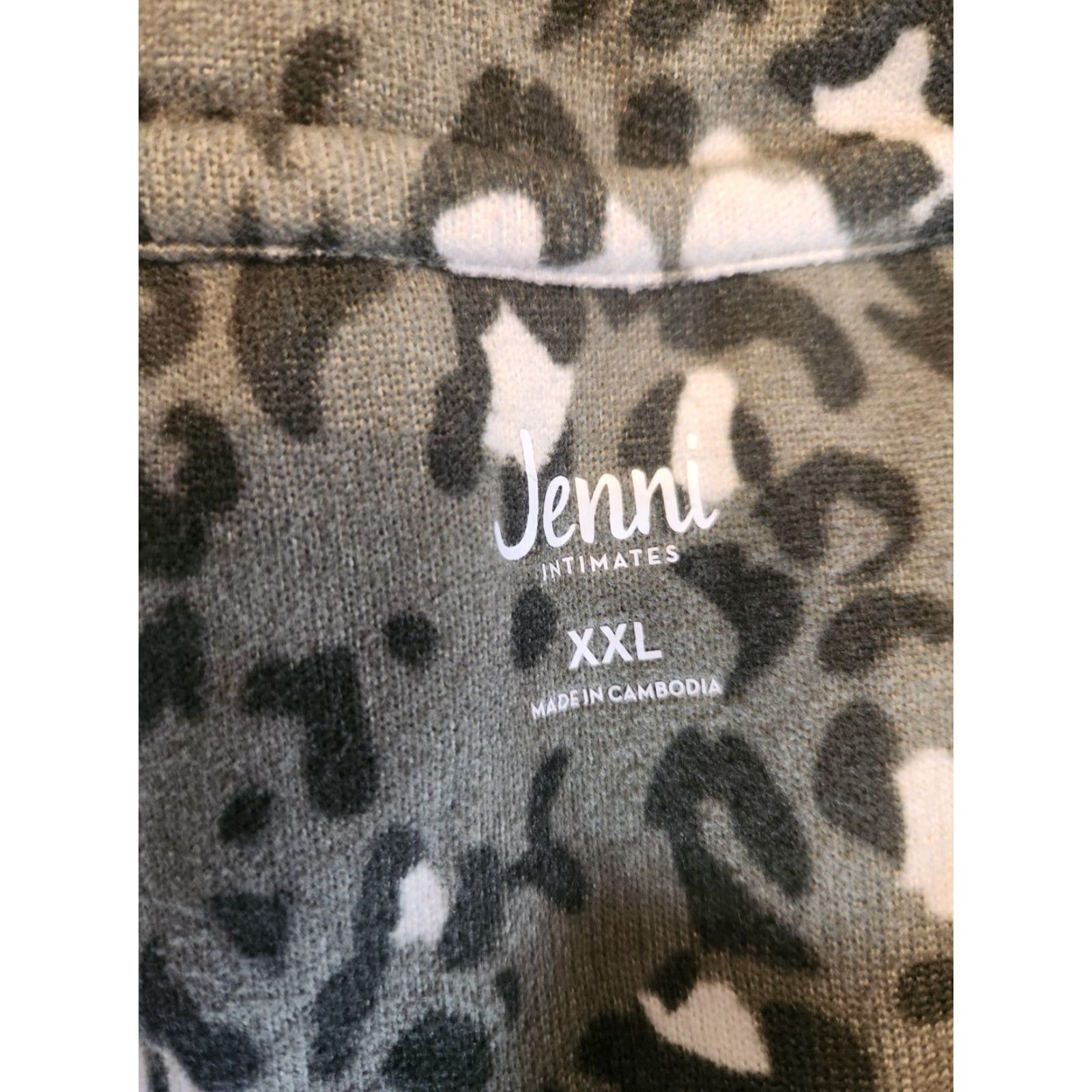 Vintage Jenni Women's Sleep Shirt Gown Mountain Sage Animal Print Green XXL XS Size XS / US 0-2 / IT 36-38 - 6 Thumbnail
