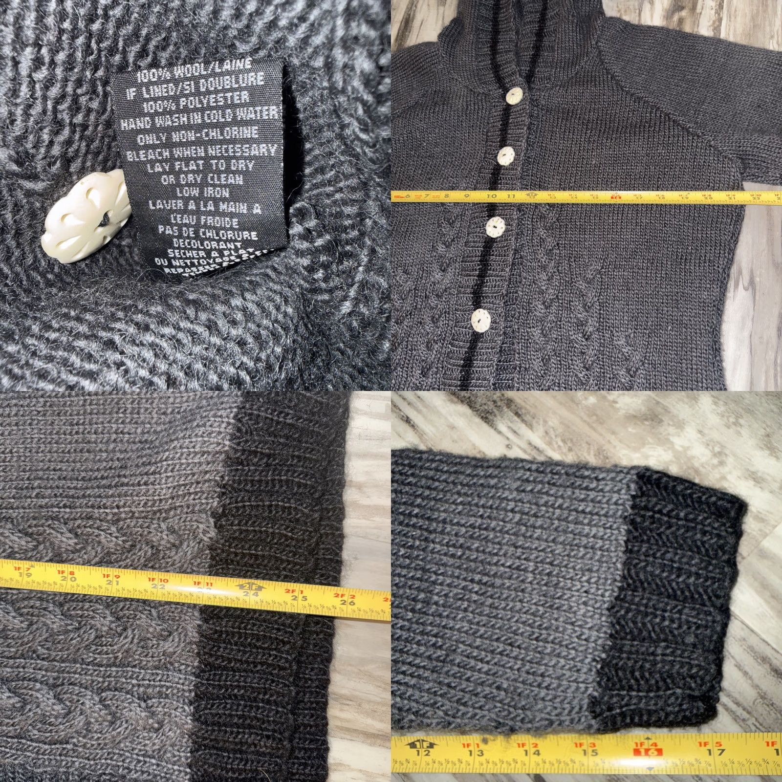 Vintage VINTAGE Newari Wool Cardigan Hoodie Sweater S/M Women Gray Regular Knit Relaxed Fit Bohemian Aztec Designer Fall Winter Spring Size S / US 4 / IT 40 - 8 Thumbnail