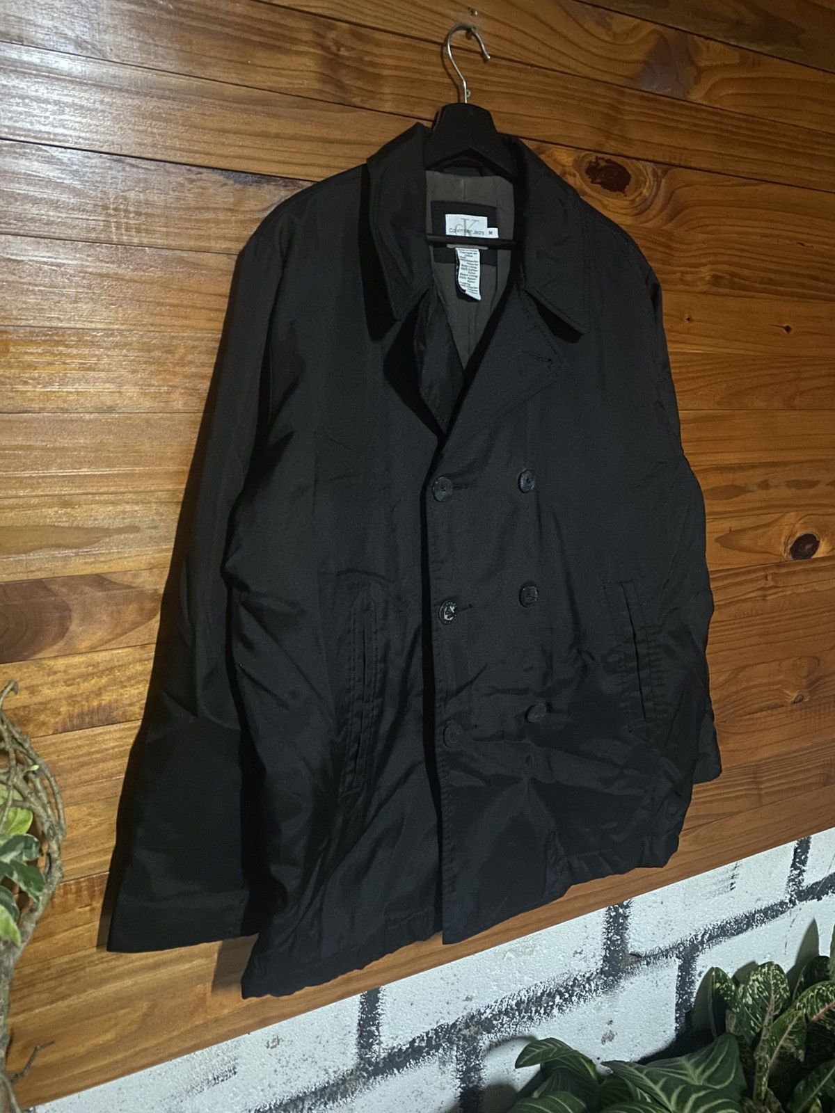Calvin Klein Calvin Klein Jeans Black Double-Breasted Peacoat Minimalist Size US M / EU 48-50 / 2 - 5 Thumbnail