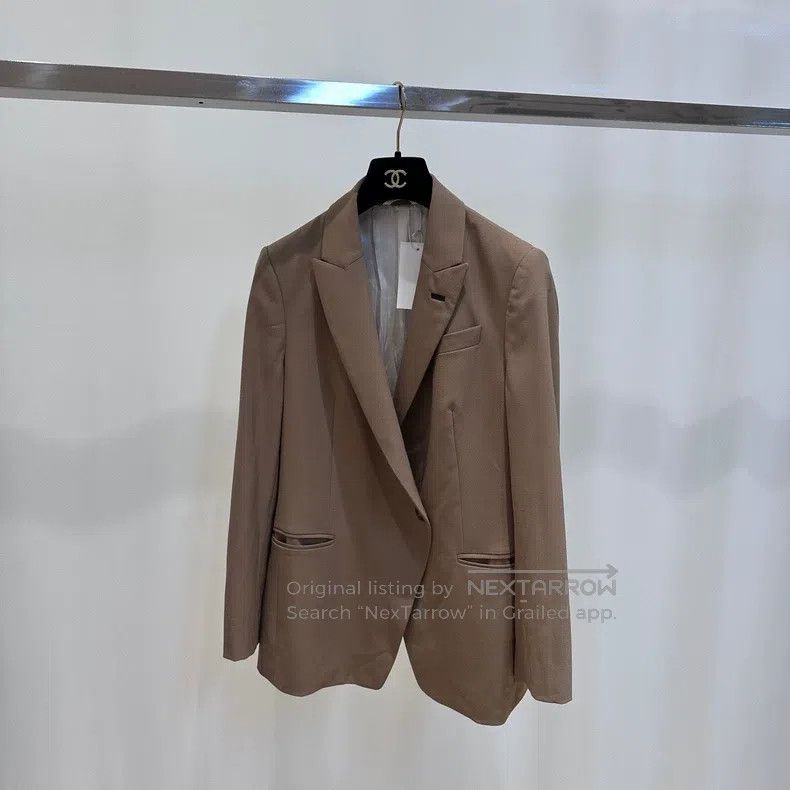 Brunello Cucinelli Brunello Cucinelli Khaki Blazer Size S / US 4 / IT 40 - 1 Thumbnail