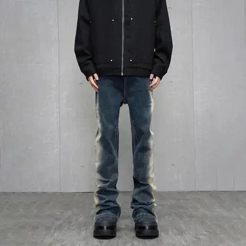 Japanese Brand Casual Slim Flared Streetwear Vintage Stretch Denim Size US 27 - 2 Thumbnail
