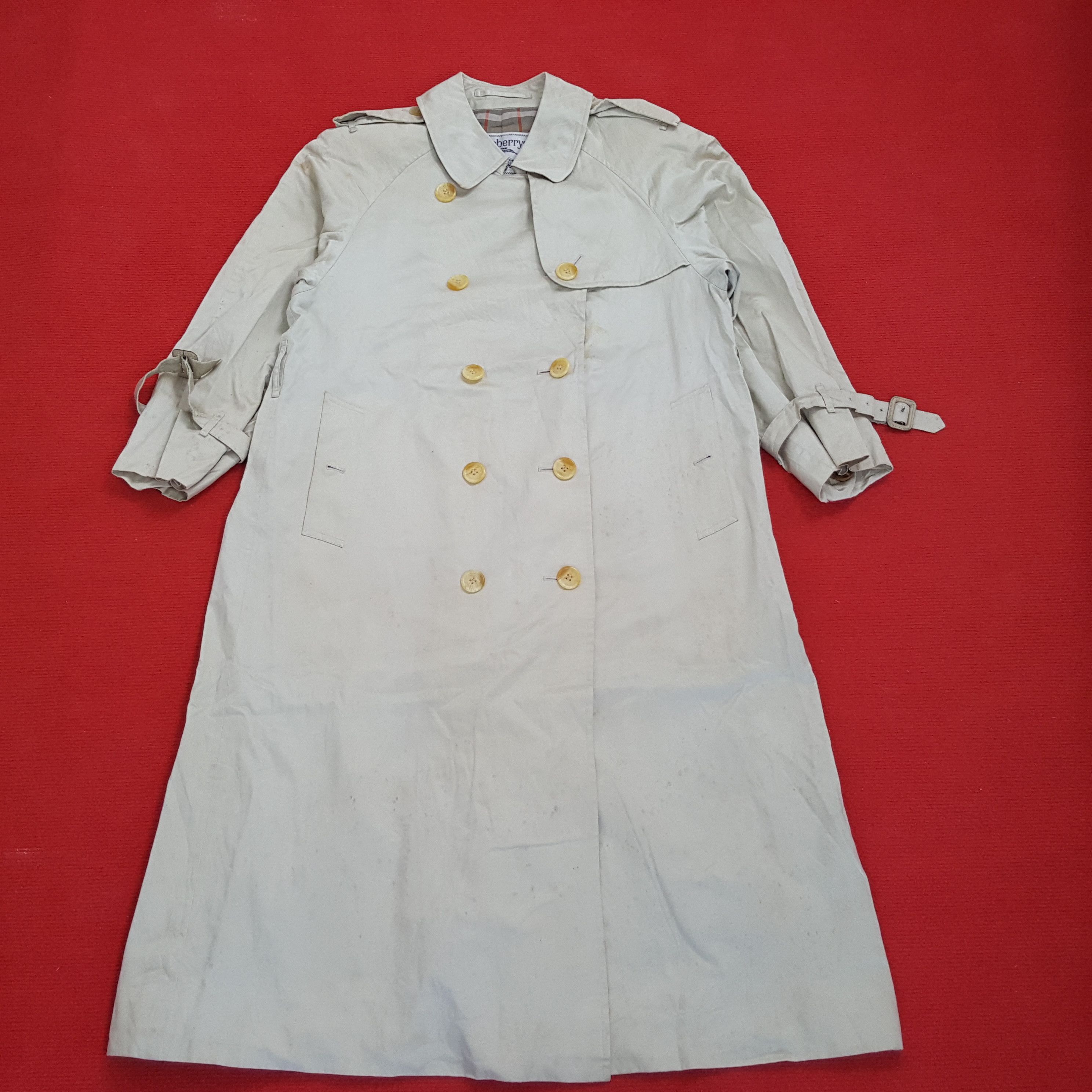 Burberry × Vintage Burberrys Luxury Brand Winter Style Trench Coat Jacket Size US S / EU 44-46 / 1 - 1 Thumbnail