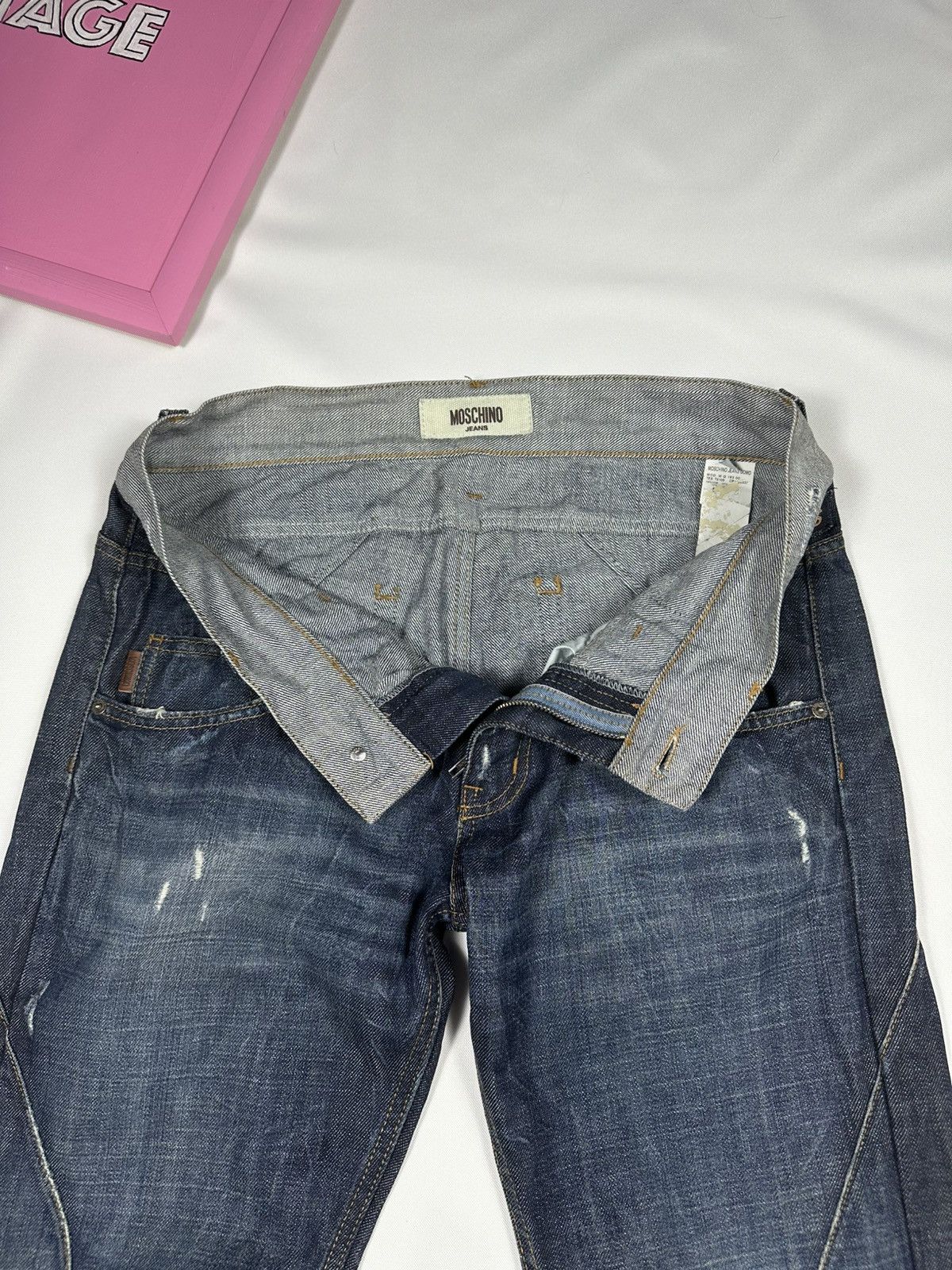 Moschino Moschino Denims Jeans Pants Denim Vintage Logo Distressed Size US 34 / EU 50 - 14 Thumbnail