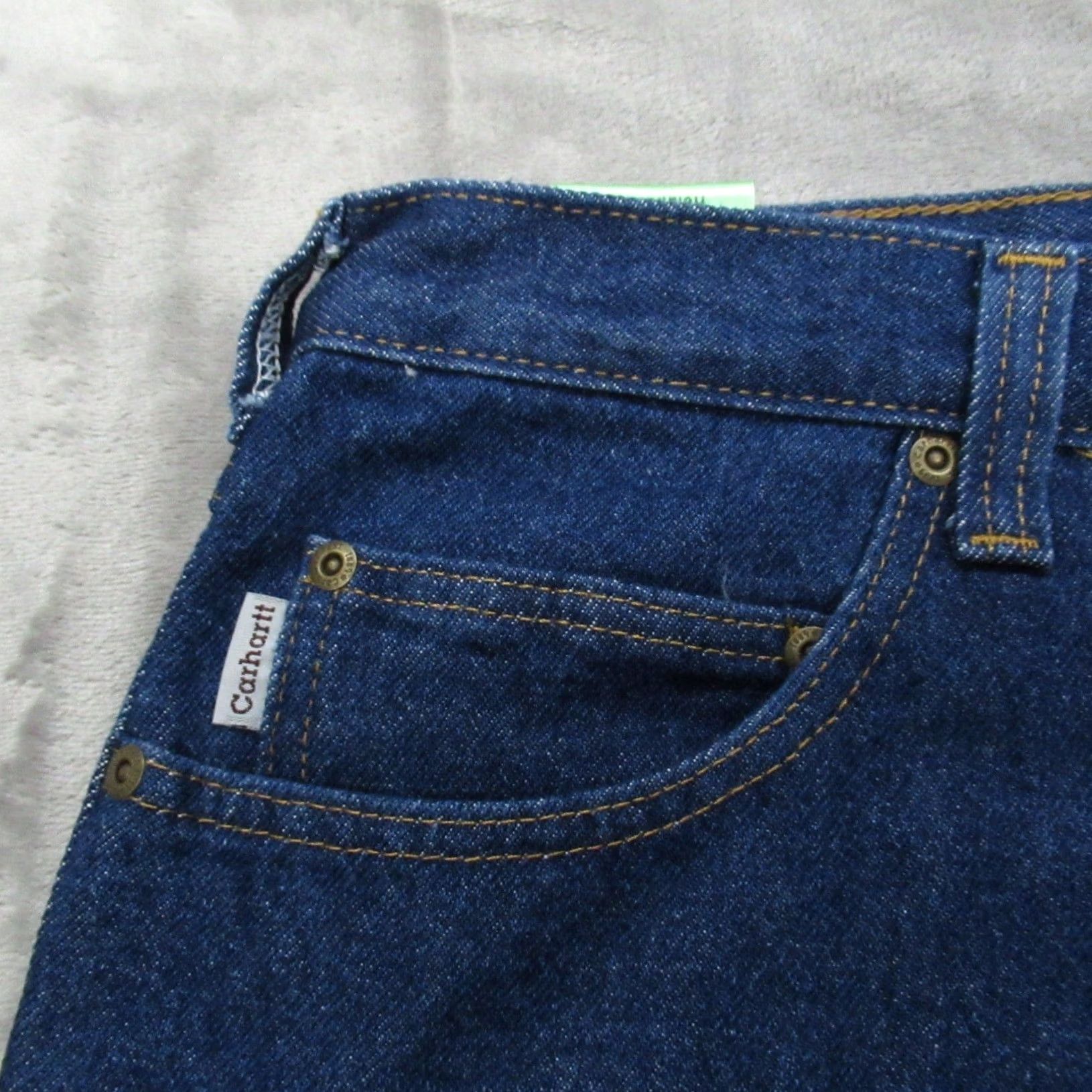 Carhartt VINTAGE: Carhartt Work Pants Mens 32x36 Dark Jeans Relaxed Fit Denim Straight Rugged NEW Size US 32 / EU 48 - 3 Thumbnail