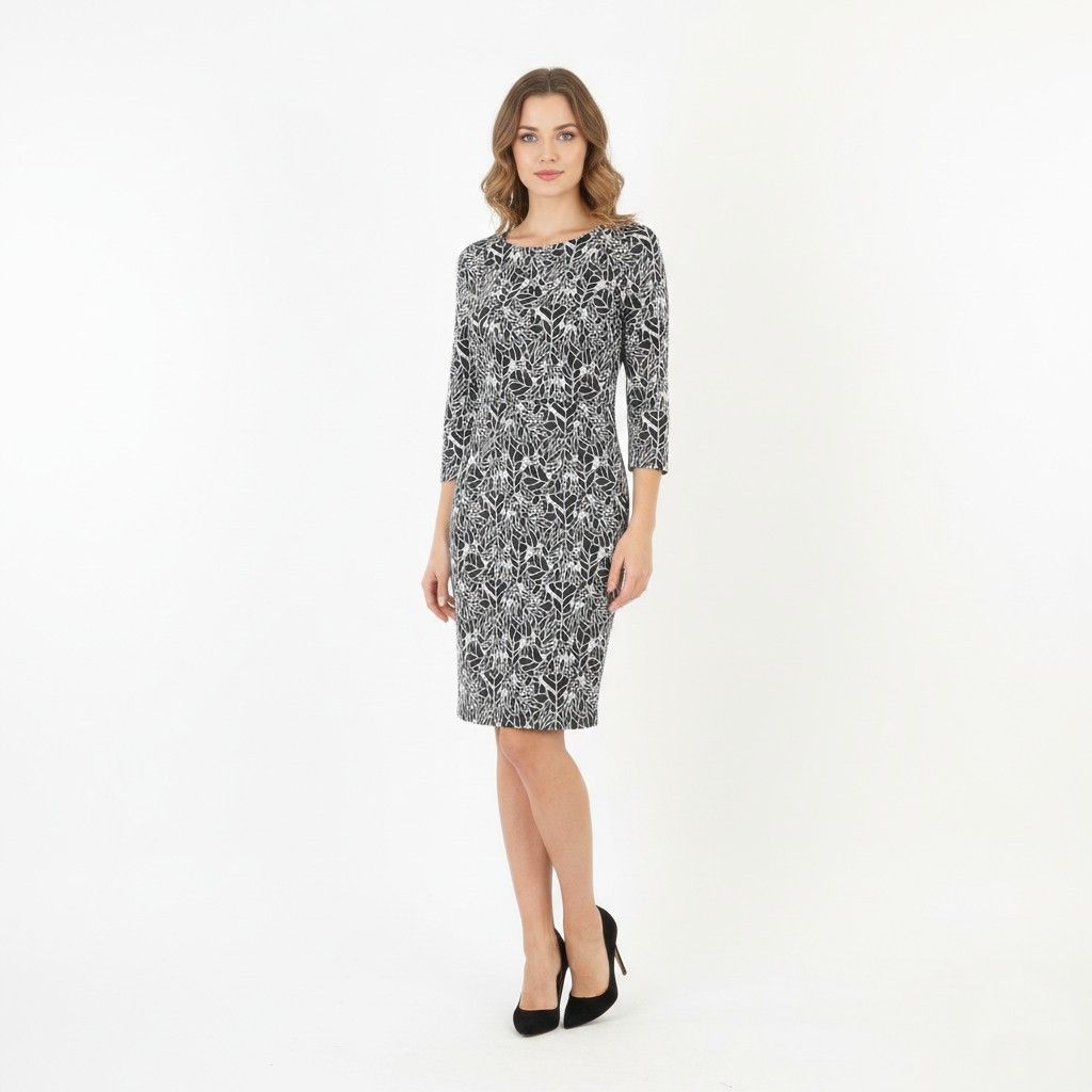 Armani Armani Jeans Woman 42 M Dress Black Flower Print 4109 Size M / US 6-8 / IT 42-44 - 1 Thumbnail