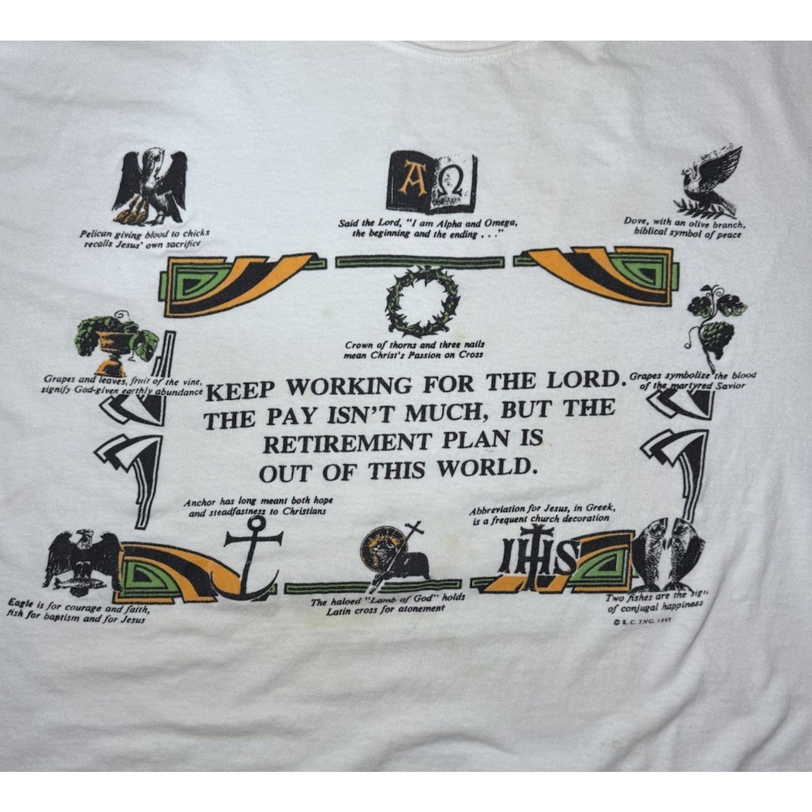 Other Vintage 90s Keep Working For The Lord Jesus shirt Men XL Size US XL / EU 56 / 4 - 3 Thumbnail