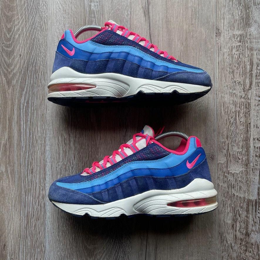 Nike NIKE • Air Max '95 LE GS "Deep Royal/Hyper Pink" (6M) Size US 6 / EU 39 - 2 Thumbnail