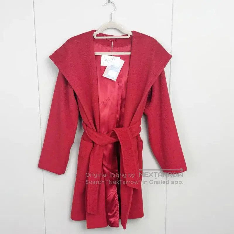 Max Mara MaxMara Red Alpaca Wool Coat Size M . Size M / US 6-8 / IT 42-44 - 1 Thumbnail