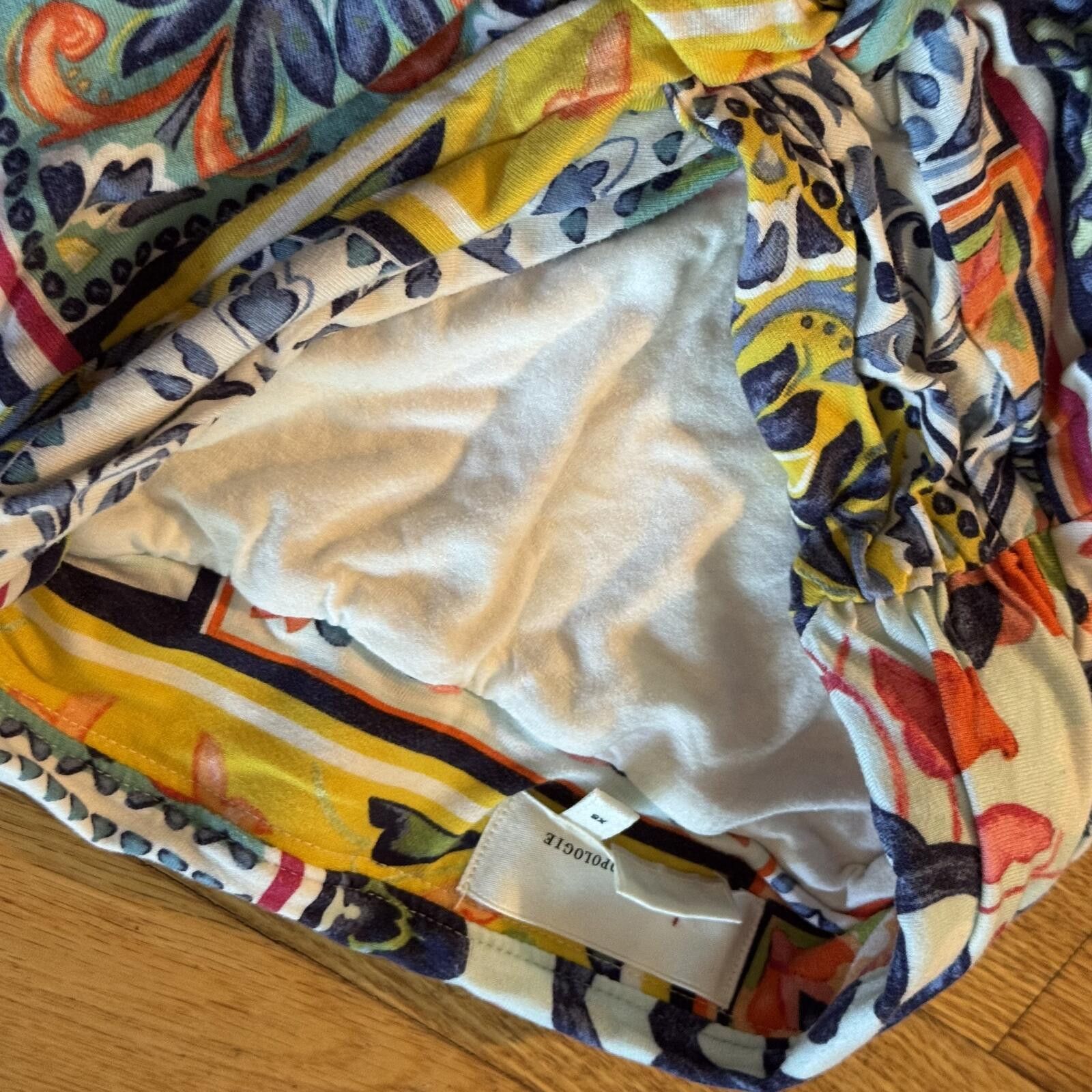 Other Anthropologie Patchwork Print Wrap Skirt XS Size 26" / US 2 / IT 38 - 5 Thumbnail