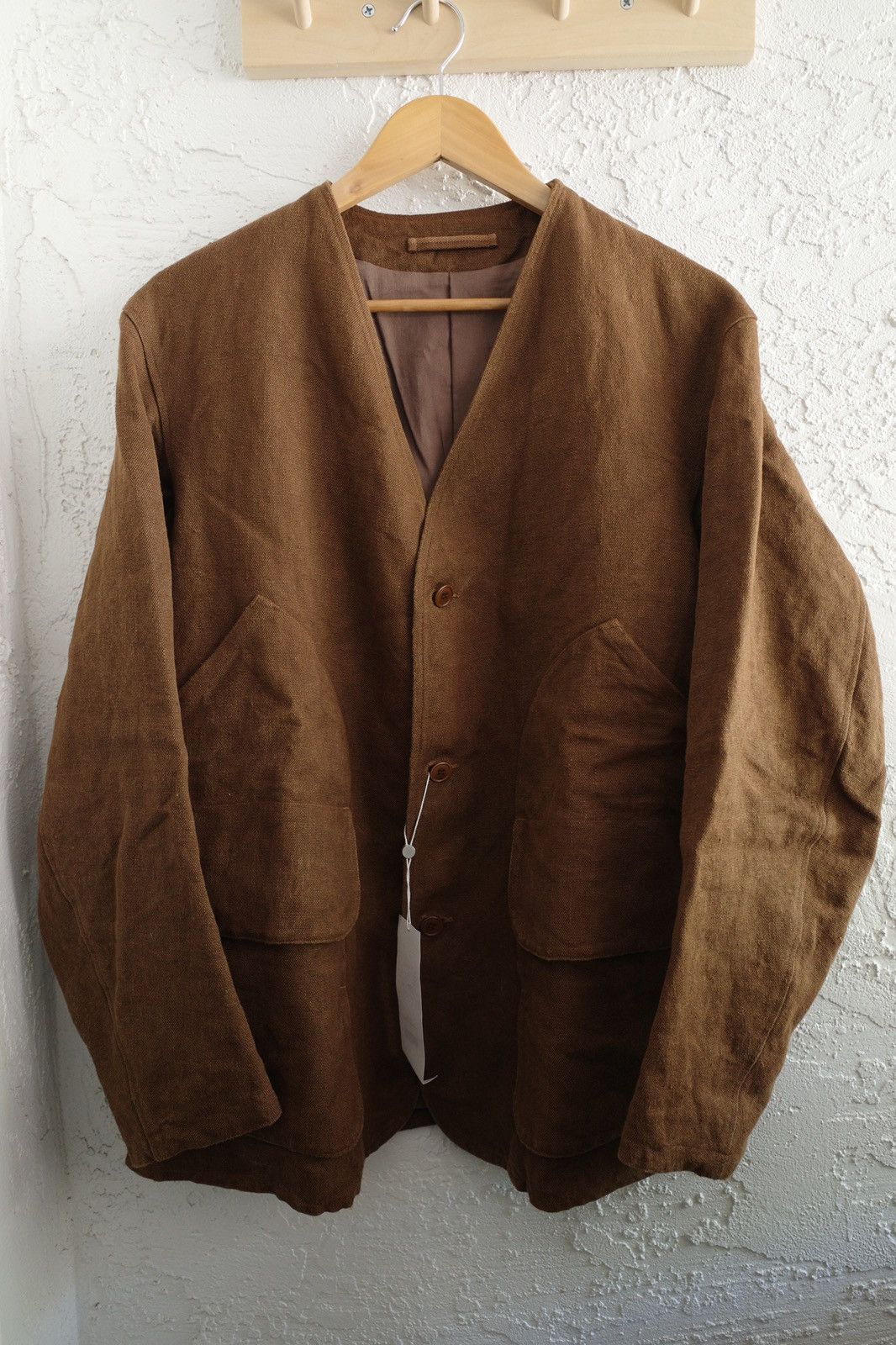 image of Comoli Brown Hemp Hunting Jacket, Men's (Size Small)