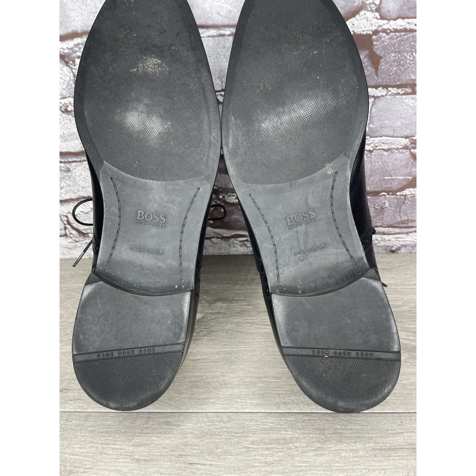 Hugo Boss Boss Hugo Boss Black Leather Wingtip Oxfords Dress Shoes Men Size US 12 / EU 45 - 7 Thumbnail