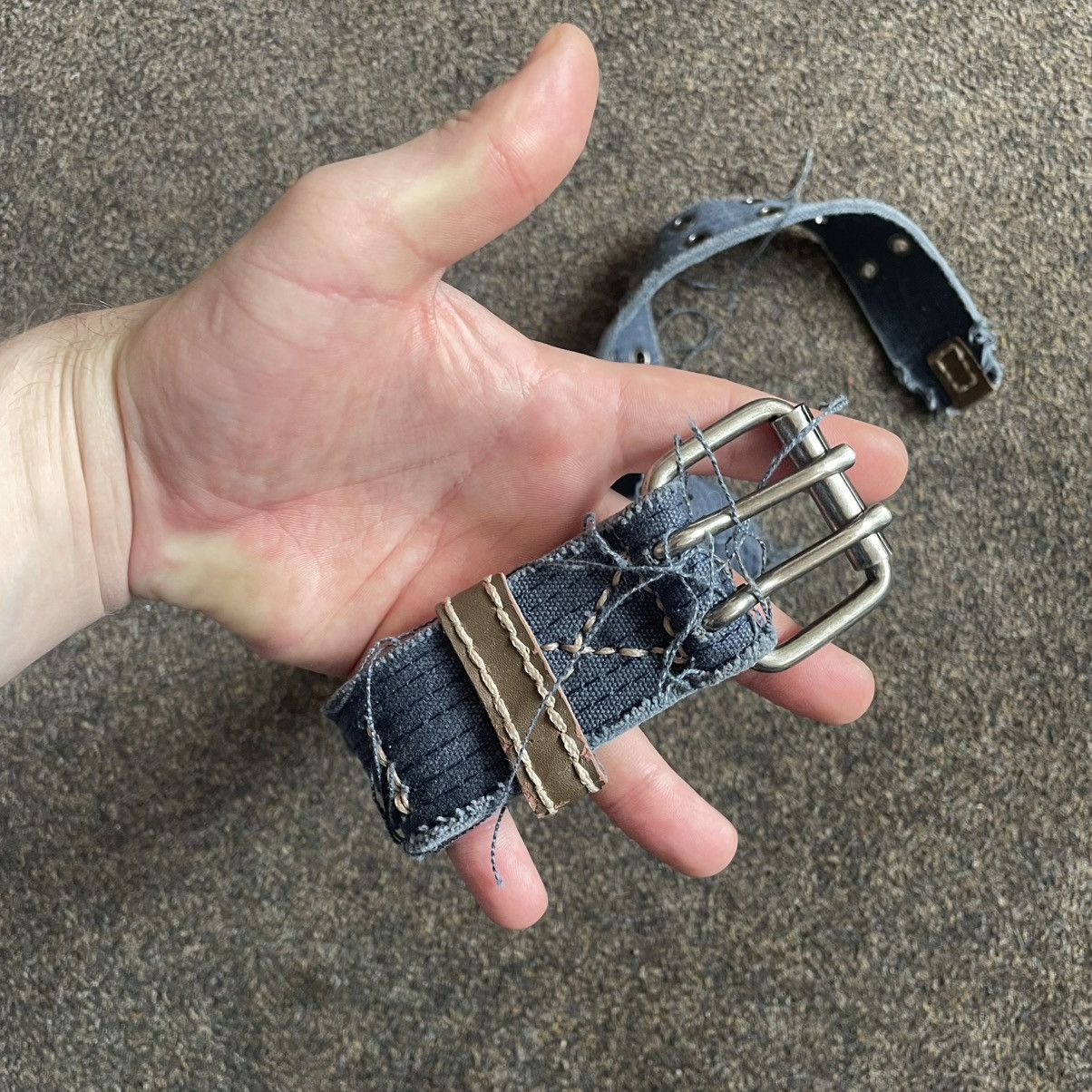 Vintage Vintage 90s Japanese Archive Denim Belt Goth Alt Graphic OS Size ONE SIZE - 4 Thumbnail