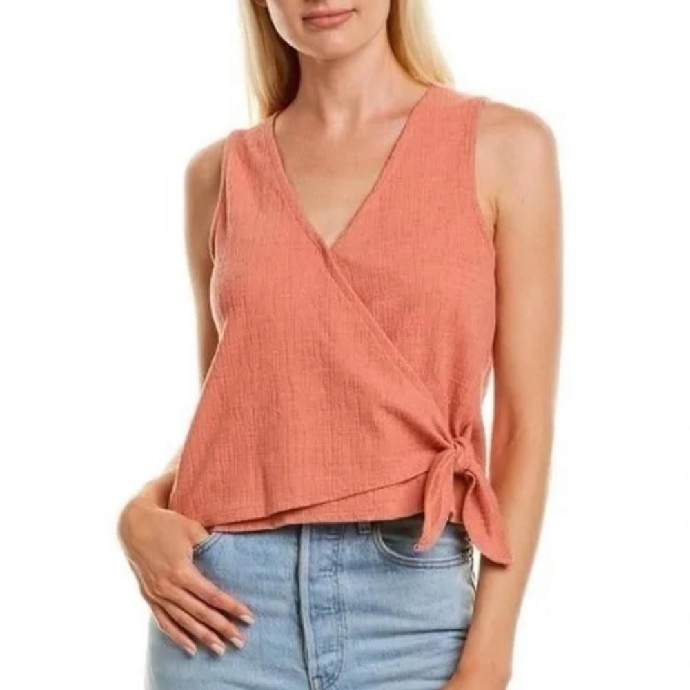 Madewell Madewell l Wrap Tie Sleeveless Tank Top Sweet Dahlia XS Size XS / US 0-2 / IT 36-38 - 8 Thumbnail