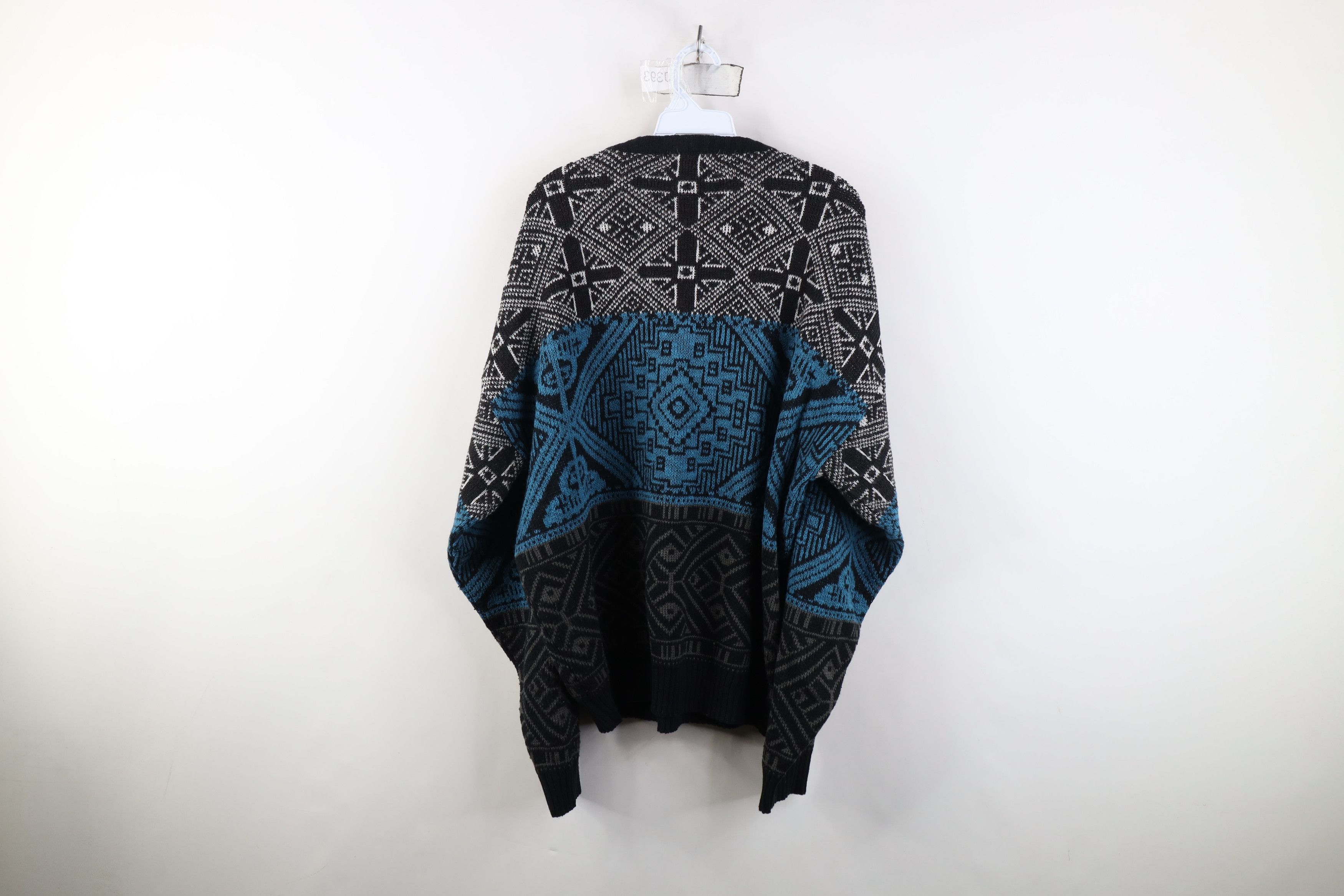 Vintage Vintage 90s Streetwear Geometric Crewneck Sweater Acrylic Size US XL / EU 56 / 4 - 9 Thumbnail