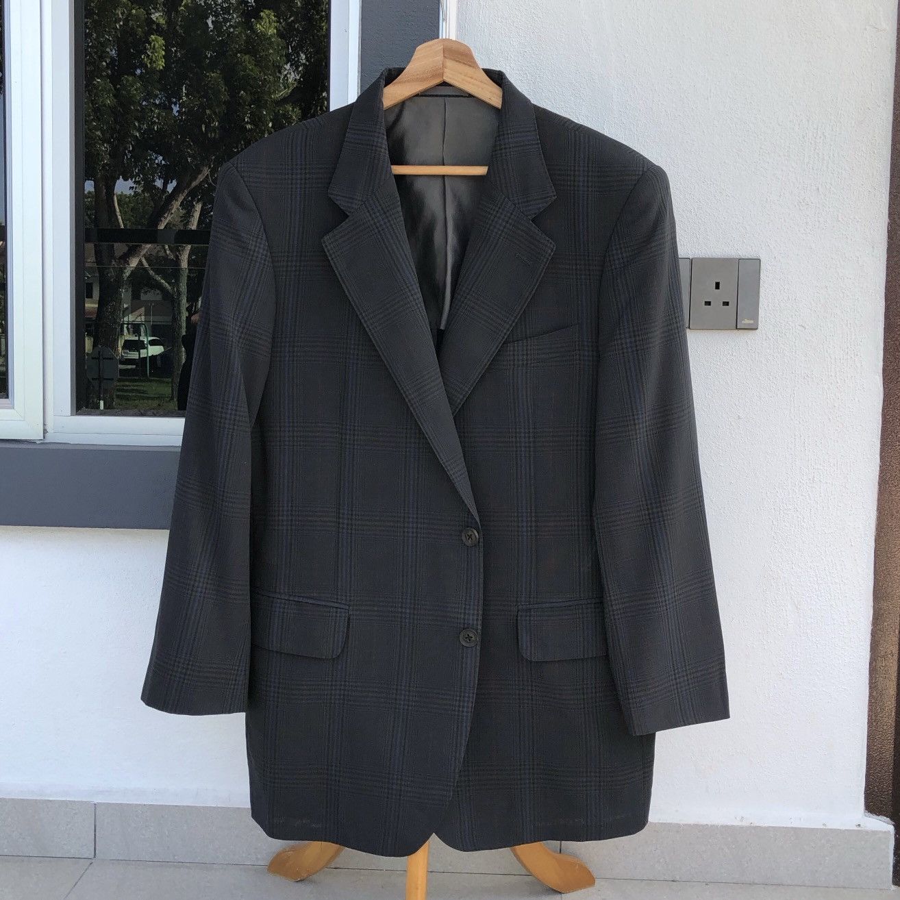 Burberry Vintage Burberrys Prorsum Men’s Checked Wool Blazer / Coat Size 38L - 5 Thumbnail