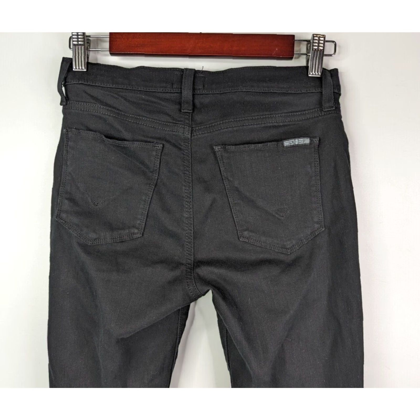 Hudson Hudson Natalie Super Skinny Distressed Women's Black Jeans Size 27 Low Rise Size 27" / US 4 / IT 40 - 6 Thumbnail