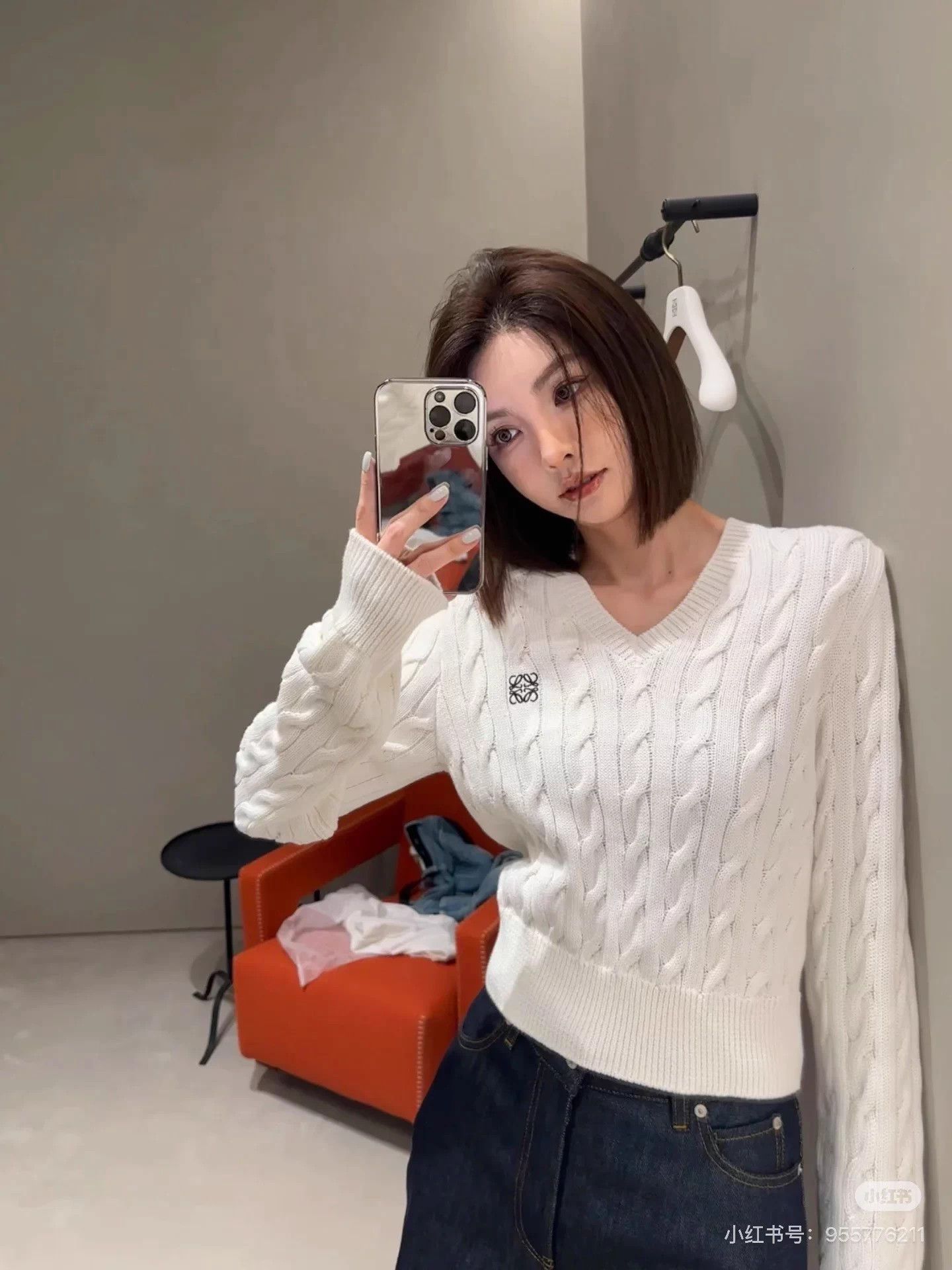 Loewe Loewe Classic Cable Knit V-Neck Sweater L 99N Size L / US 10 / IT 46 - 5 Thumbnail