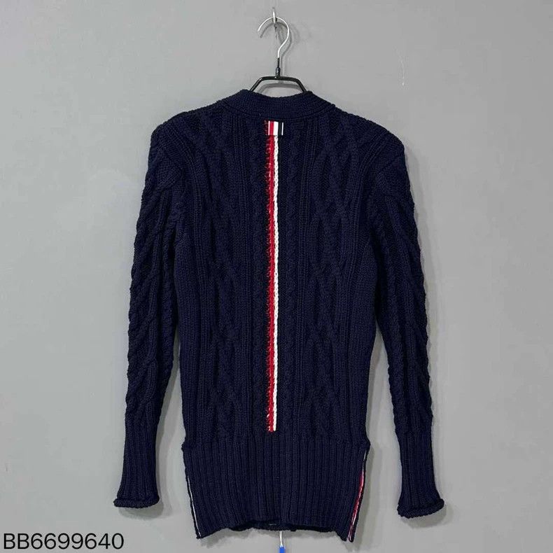 Thom Browne Thom Browne size38 Dark blue knit sweater coat Size XS / US 0-2 / IT 36-38 - 3 Thumbnail