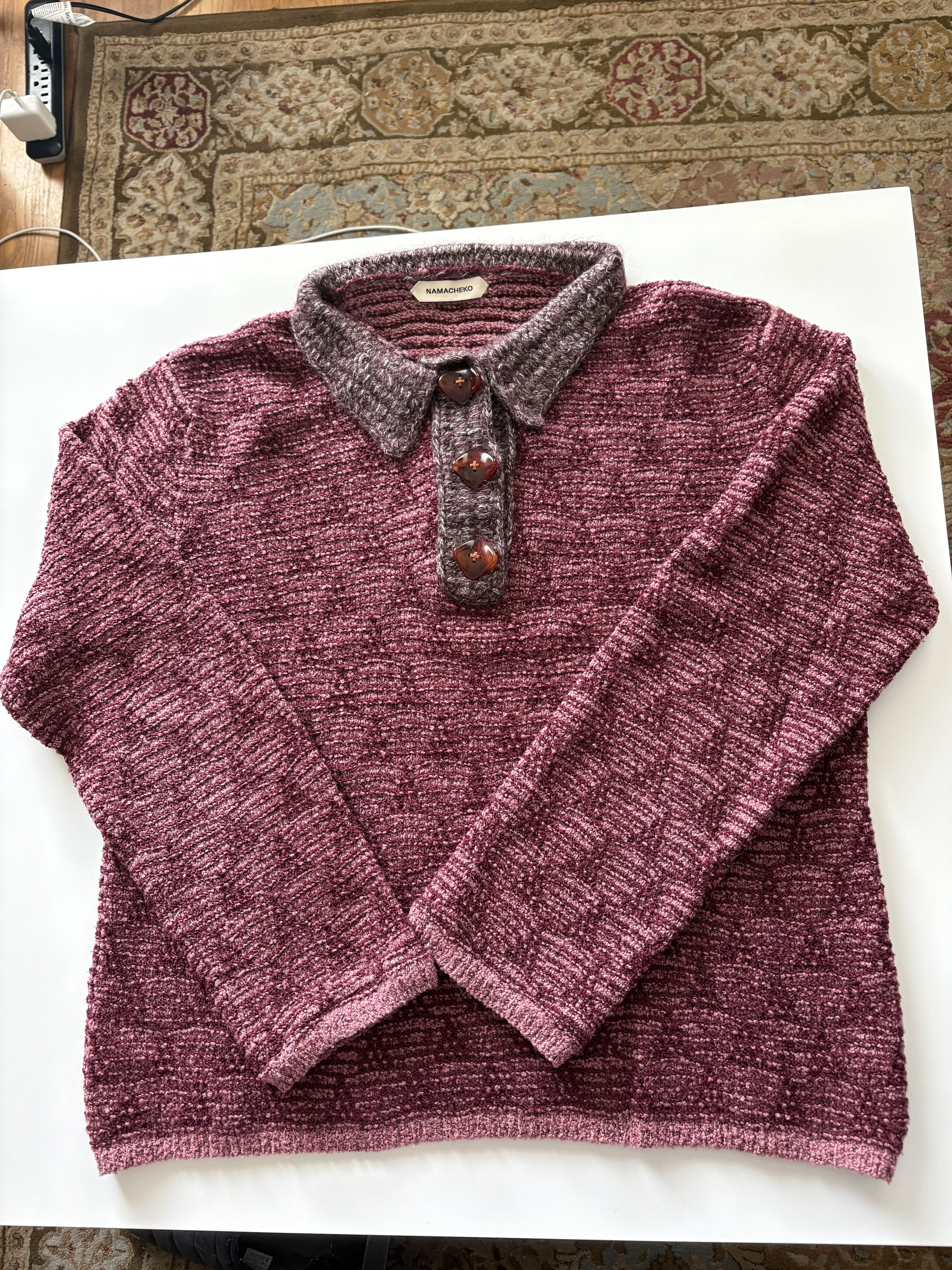 Namacheko Namacheko Wool Swey Knit Polo Size L Size US L / EU 52-54 / 3 - 1 Thumbnail