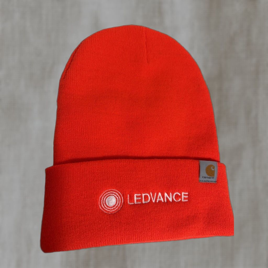 Carhartt Carhartt Beanie Safety Orange Acrylic One Size Embroidered “ledvance” Mens Size ONE SIZE - 1 Thumbnail