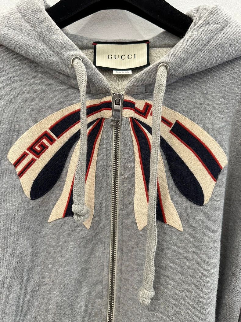 Gucci Gucci Bow Letter Logo Gray Zipper Jacket 2501-Nextarrow Size US M / EU 48-50 / 2 - 4 Thumbnail