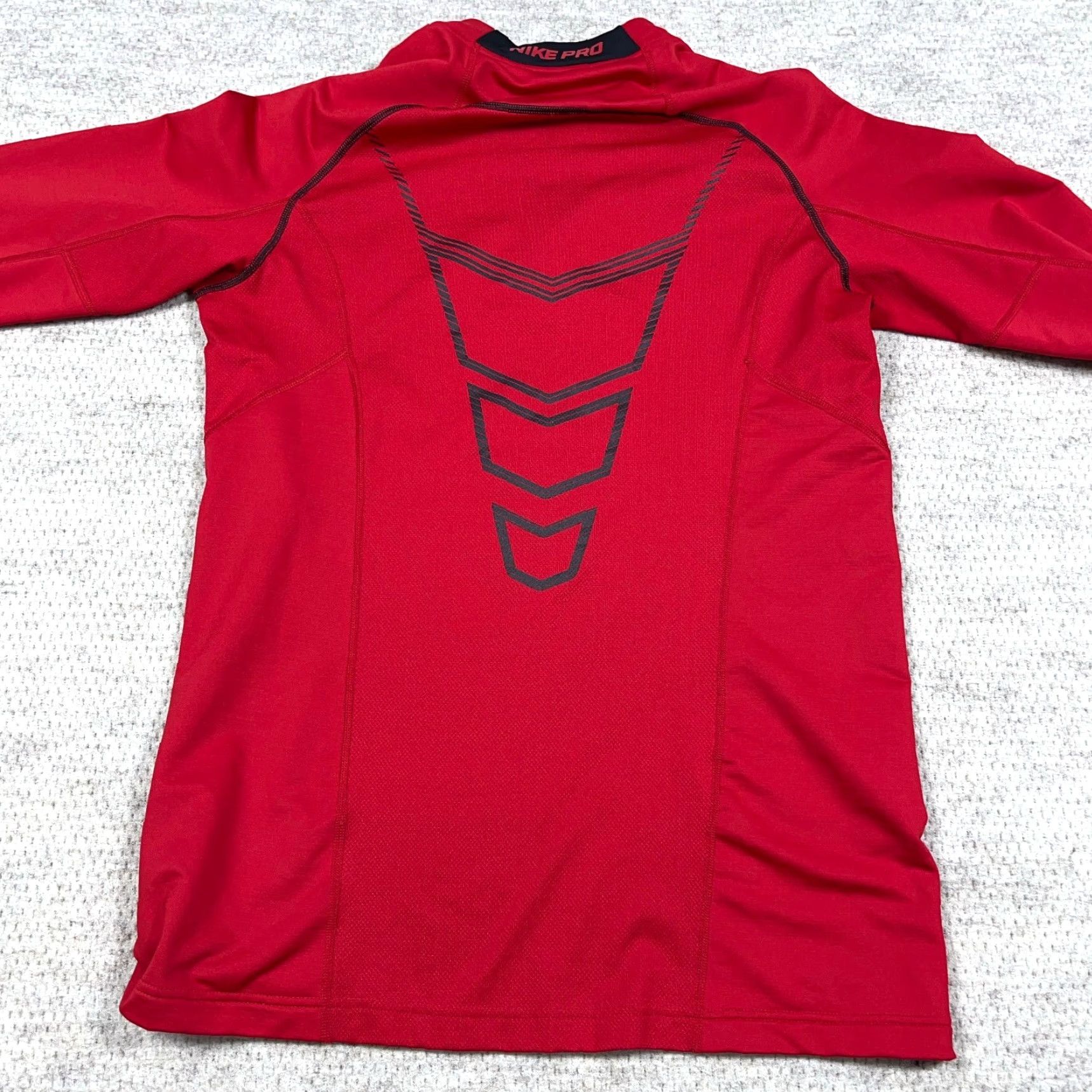 Nike Nike Pro Sweatshirt Men L Red Fitted Pullover 1/4 Zip Dri Fit Long Sleeve Logo Mock Neck Sweatshirt Mens Size US L / EU 52-54 / 3 - 3 Thumbnail