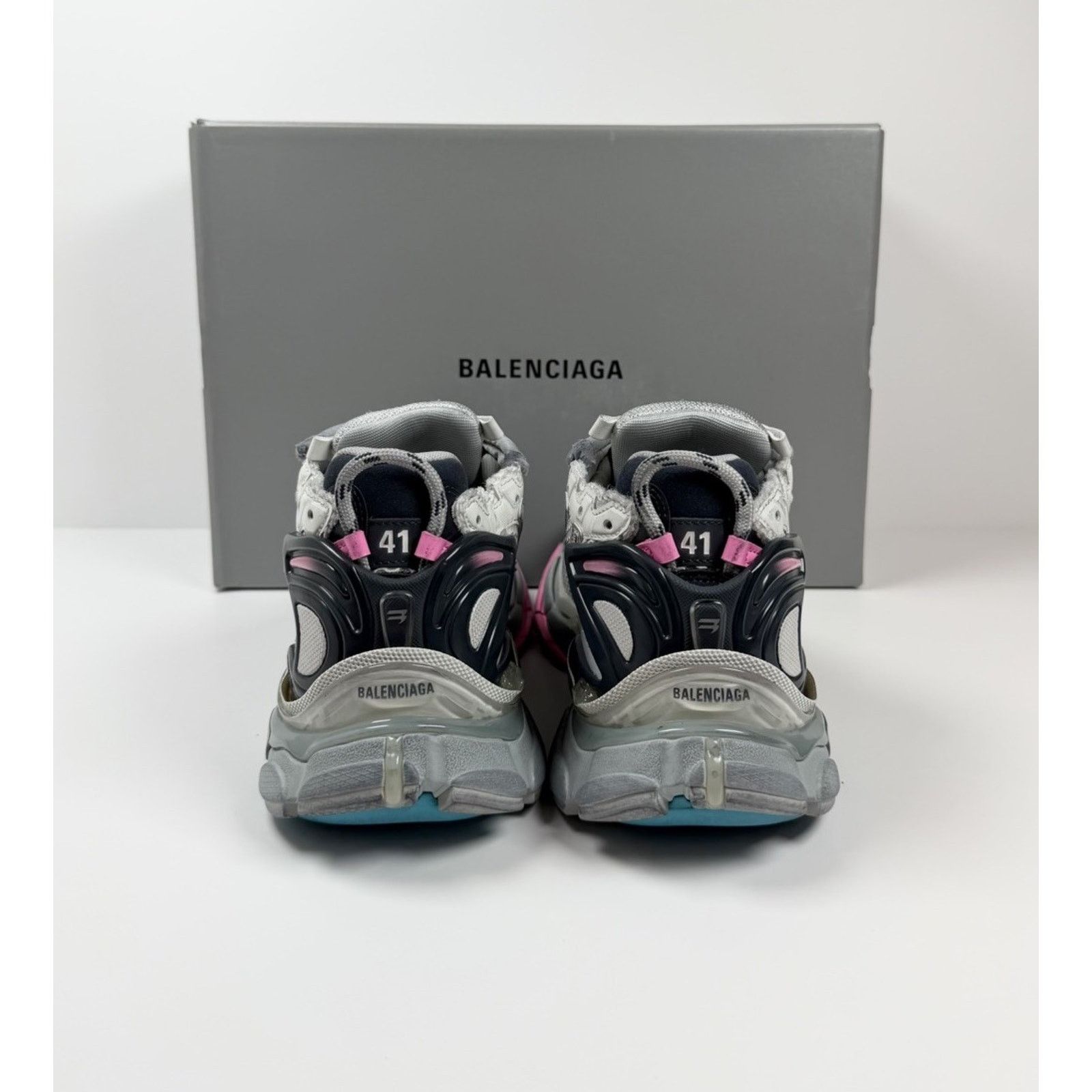 Balenciaga Size 41EU/8US - Balenciaga Runner Grey Pink Blue NEW! Size US 8 / EU 41 - 4 Thumbnail