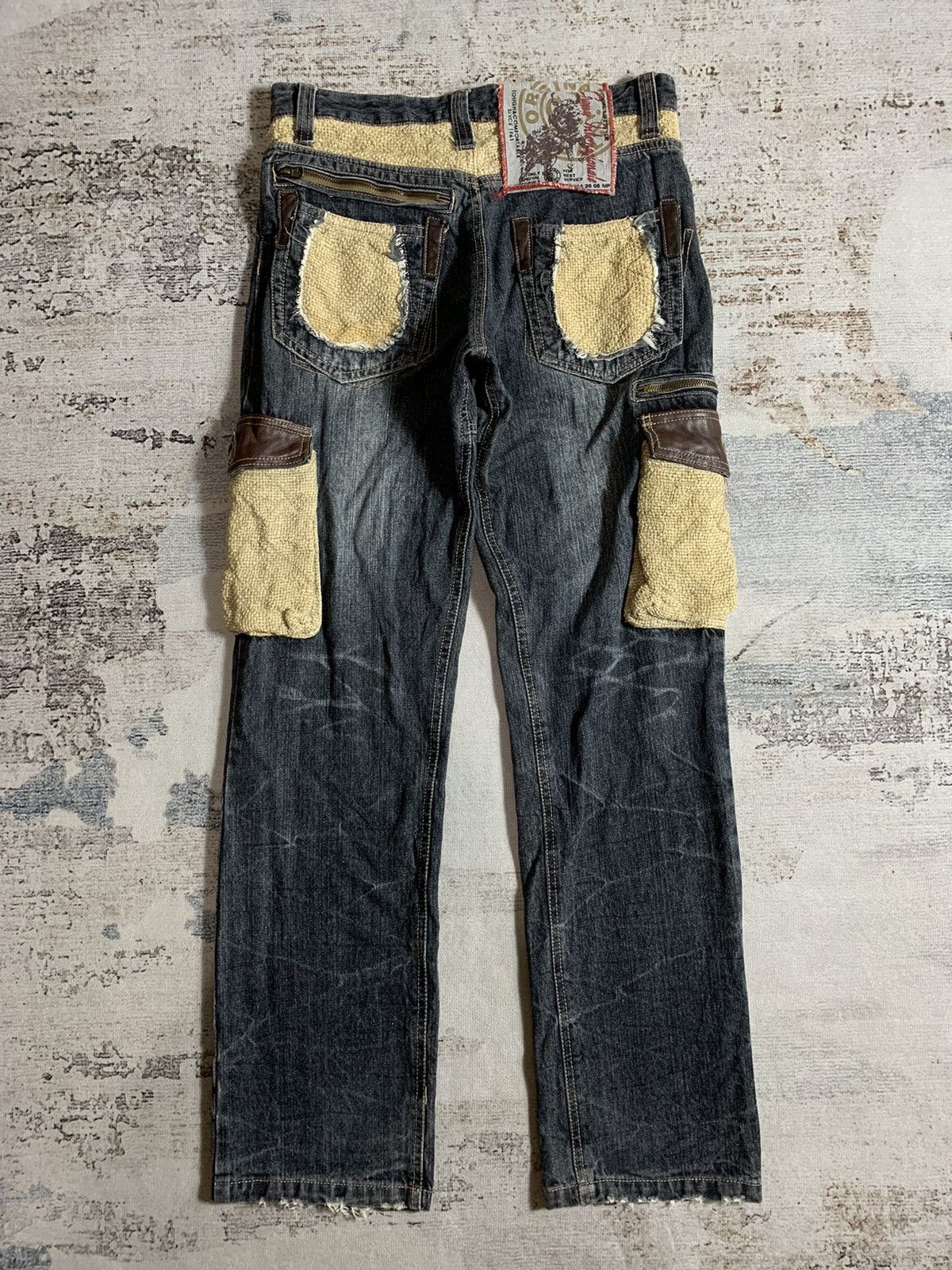 Vintage 💥BINDING OFFER💥2000s Cargo Distressed Denim Jeans Undefined Size US 32 / EU 48 - 2 Thumbnail