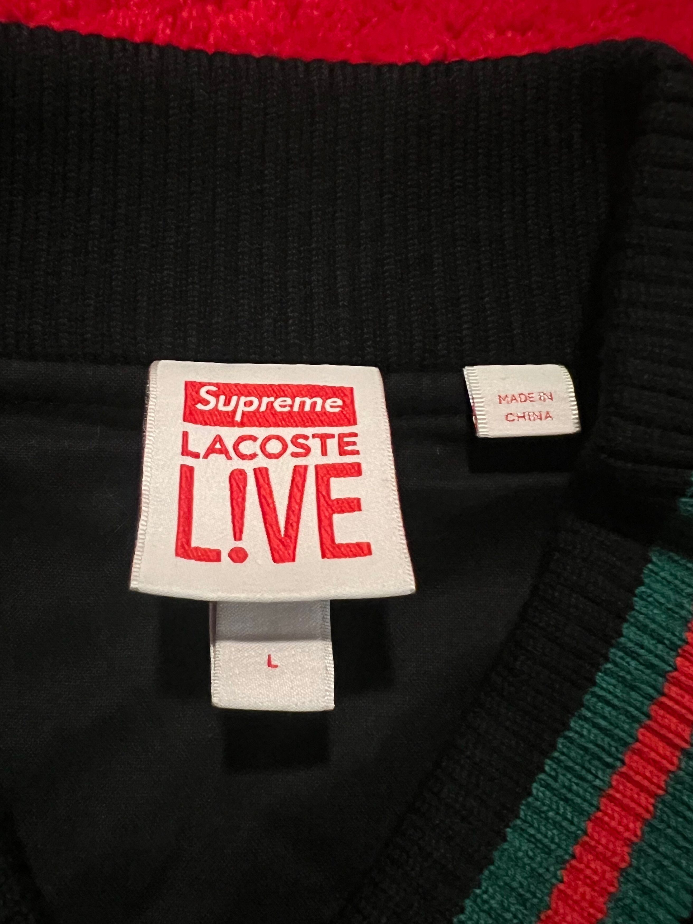 Lacoste × Supreme Supreme LACOSTE Wool Varsity Jacket Large Black Size US L / EU 52-54 / 3 - 4 Thumbnail