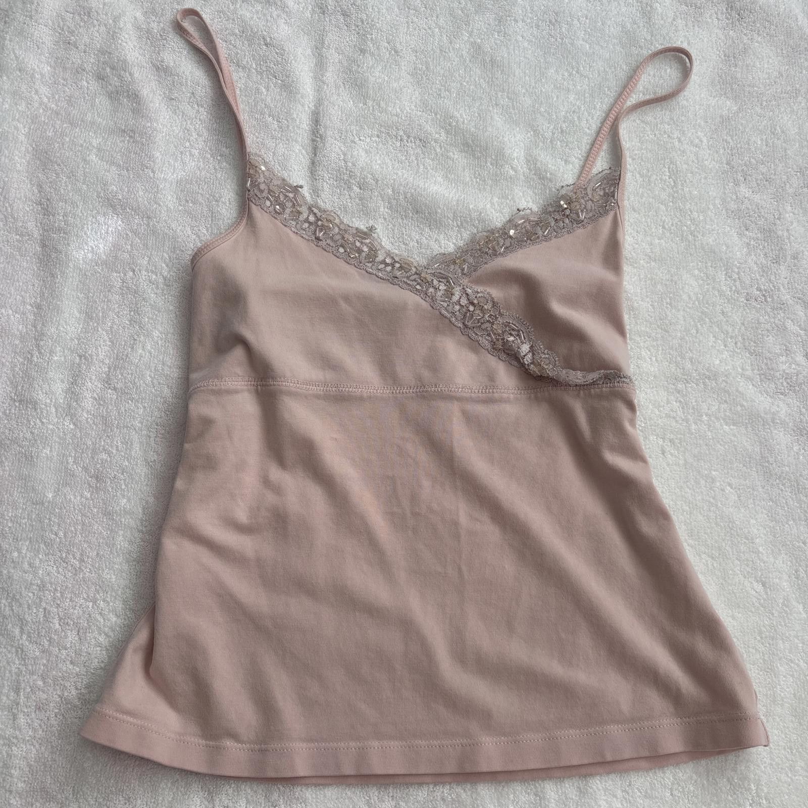 Gap y2k pink coquette beaded lace cami Size S / US 4 / IT 40 - 1 Thumbnail