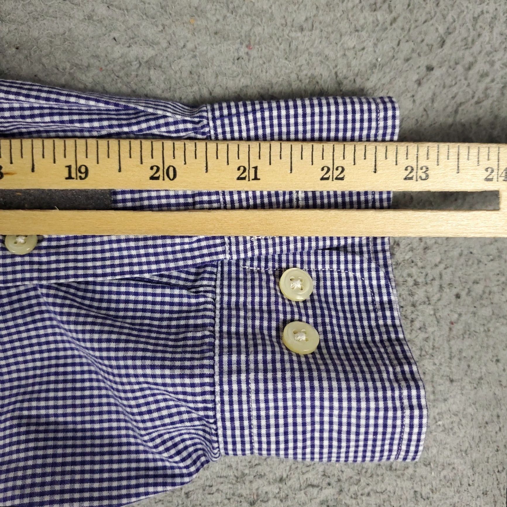Ralph Lauren Ralph Lauren Dress Shirt Mens Size 16 Blue Check Cotton Button Up Long Sleeve Classic Regular Fit Mens Size 42R - 7 Thumbnail