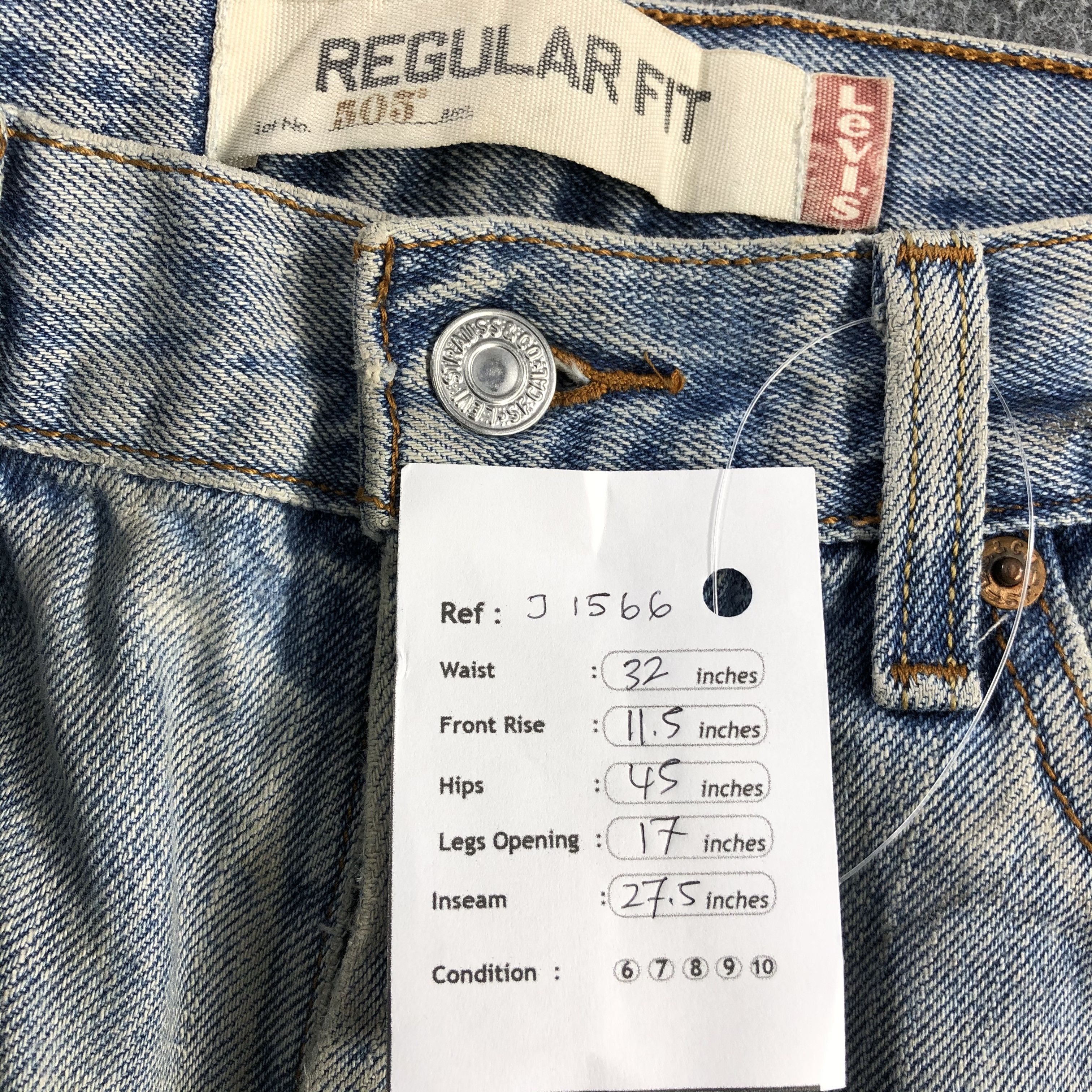 Levi's Vintage Light Wash Levis 505 Jeans-J1566 Size US 32 / EU 48 - 15 Thumbnail