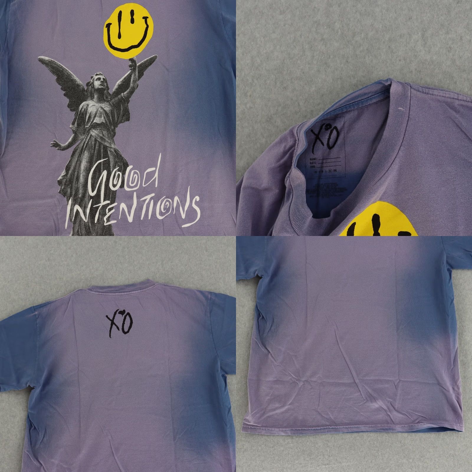 Vintage XO THE WEEKND Nav “Good Intentions” T-Shirt Size XL Purple Tye die NEW RARE Size US XL / EU 56 / 4 - 8 Thumbnail