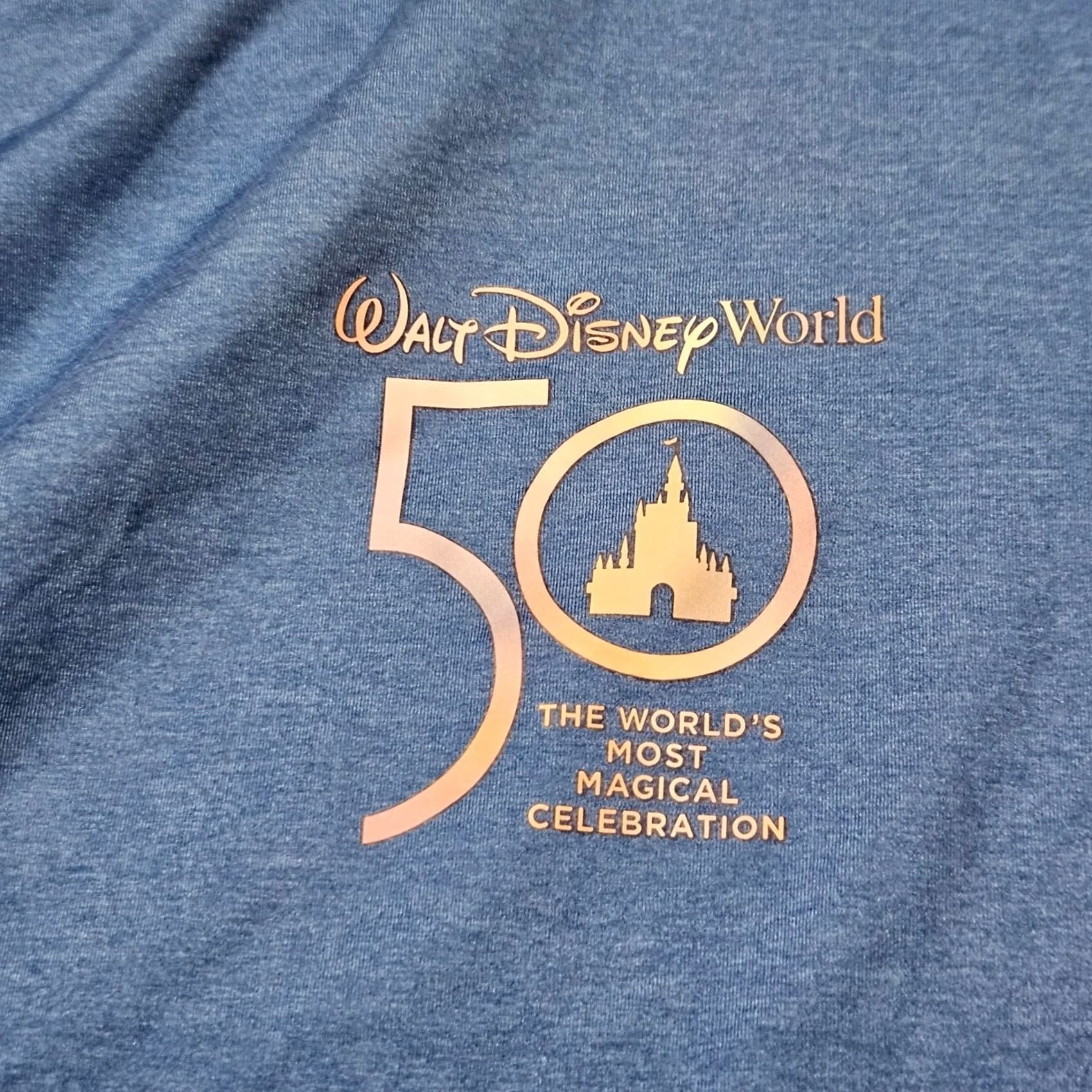 Disney Disney Shirt Mens M Blue Parks Cast Member Exclusive 50th Anniversary Button Size Size US M / EU 48-50 / 2 - 3 Thumbnail