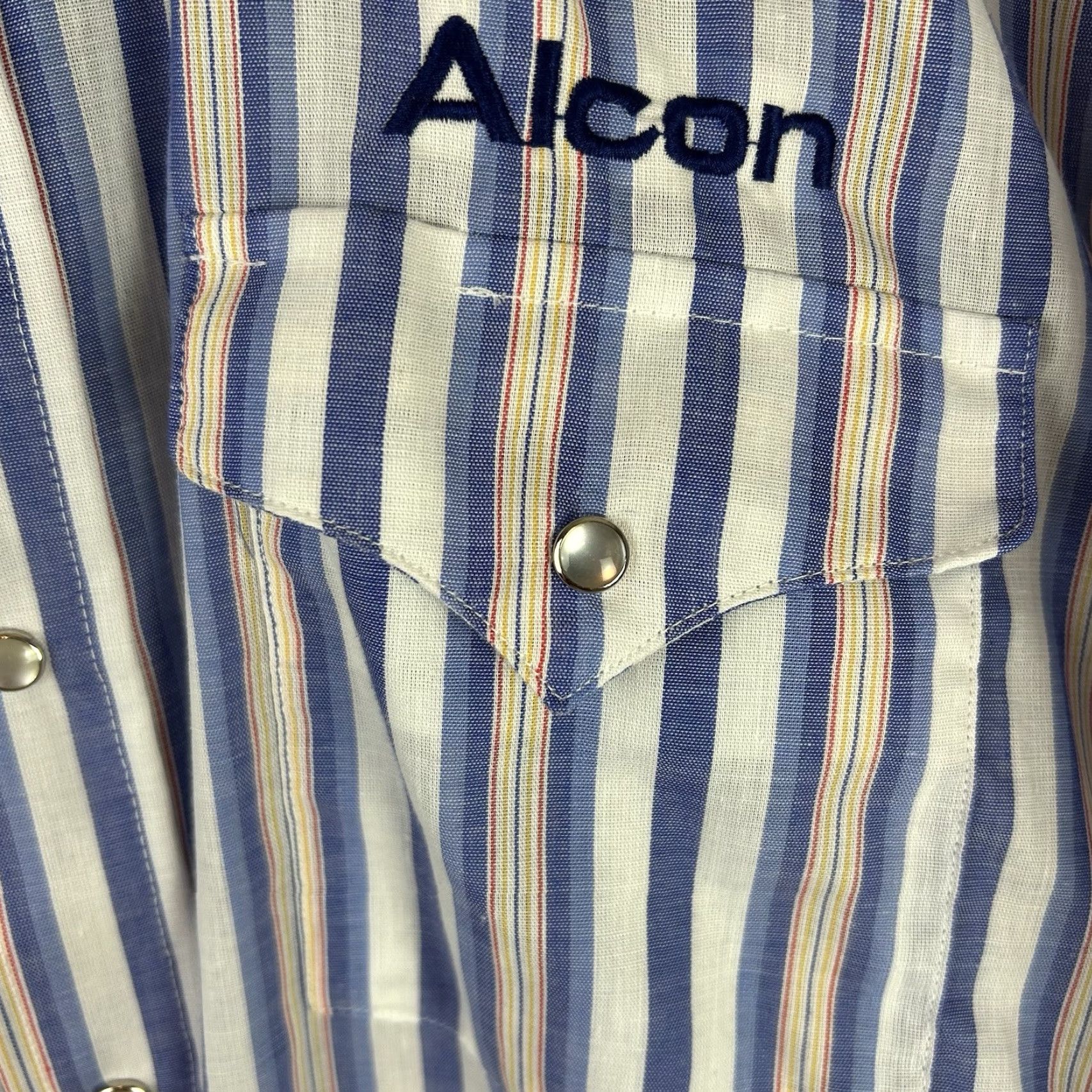 Vintage VINTAGE Panhandle Slim 16.5/35 Blue White Stripe Western Cowboy Pearl Snap Shirt Size US XL / EU 56 / 4 - 3 Thumbnail
