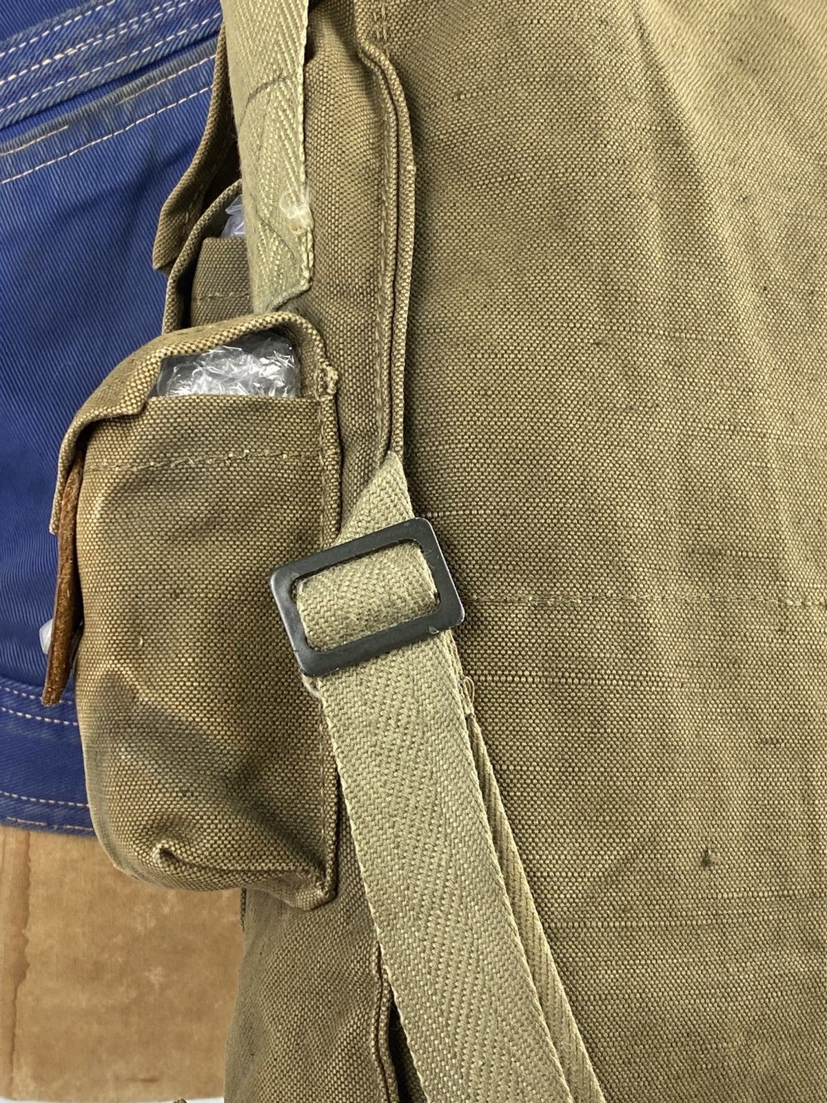 Japanese Brand 2000’s Shimamura Tokyo Canvas Military Tactical Sling Bag Size ONE SIZE - 8 Thumbnail