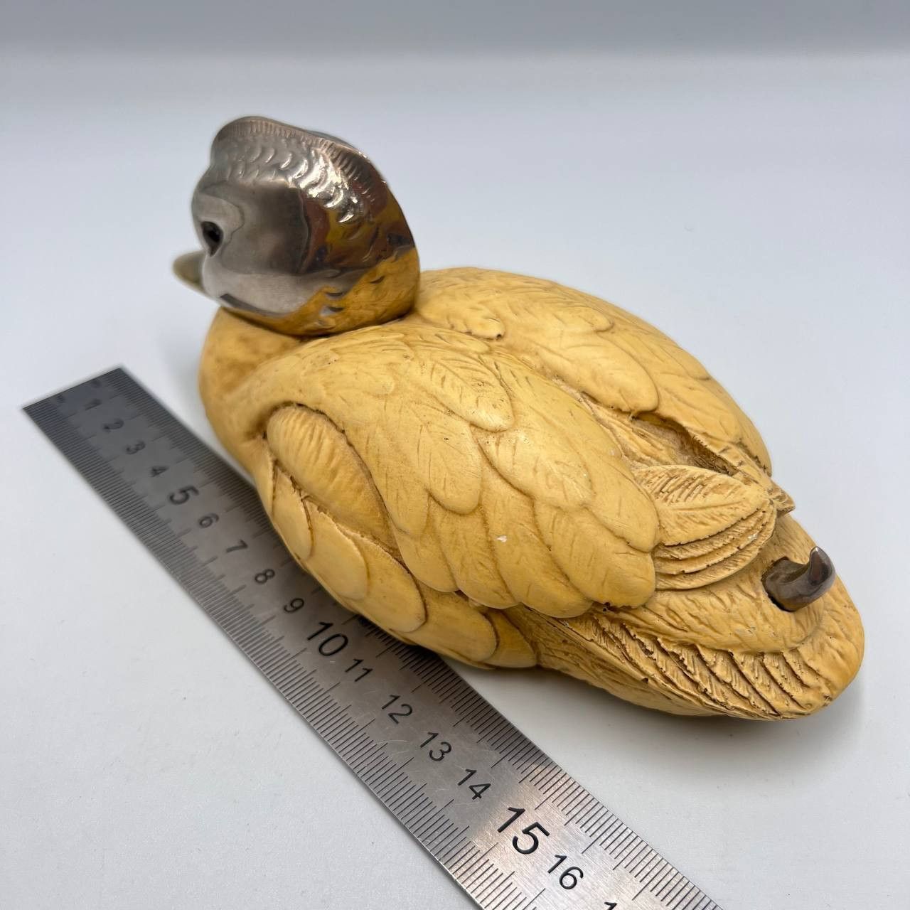 Vintage 1960 Malevolti Vintage Figure Duck Resin Silver Plated Size ONE SIZE - 6 Thumbnail