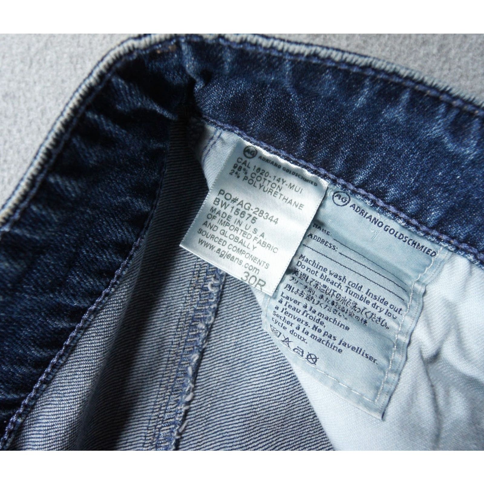 Vintage AG Adriano Goldschmied Jeans Womens 30 R Blue Denim Janis High Rise Flare Jeans Size 30" / US 8 / IT 44 - 7 Thumbnail